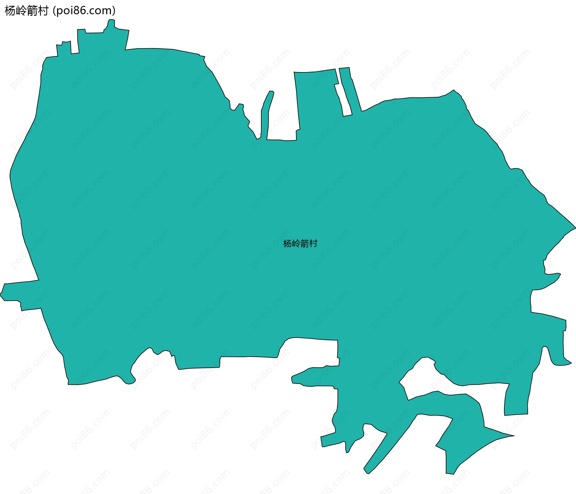 杨岭箭村边界地图