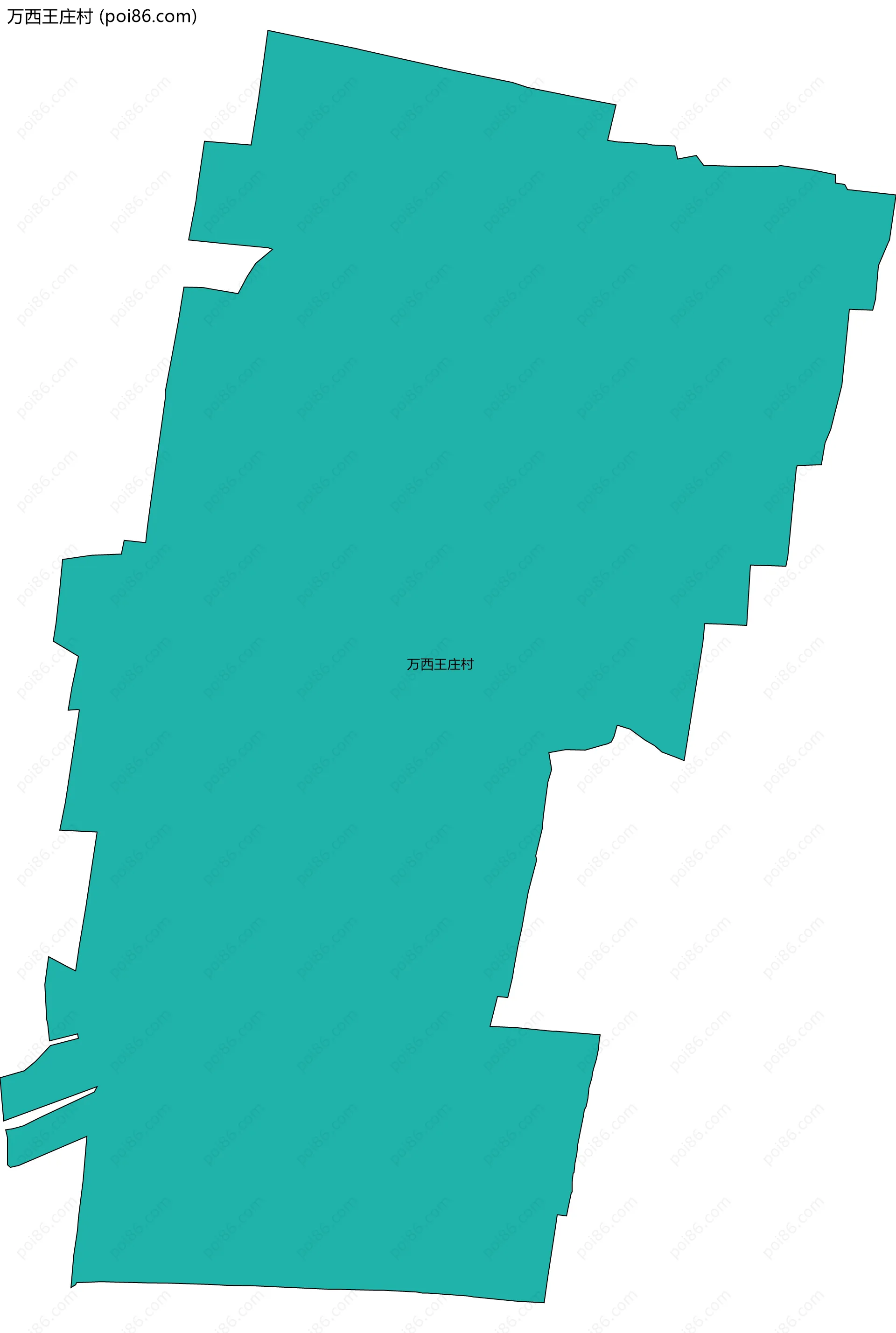万西王庄村边界地图