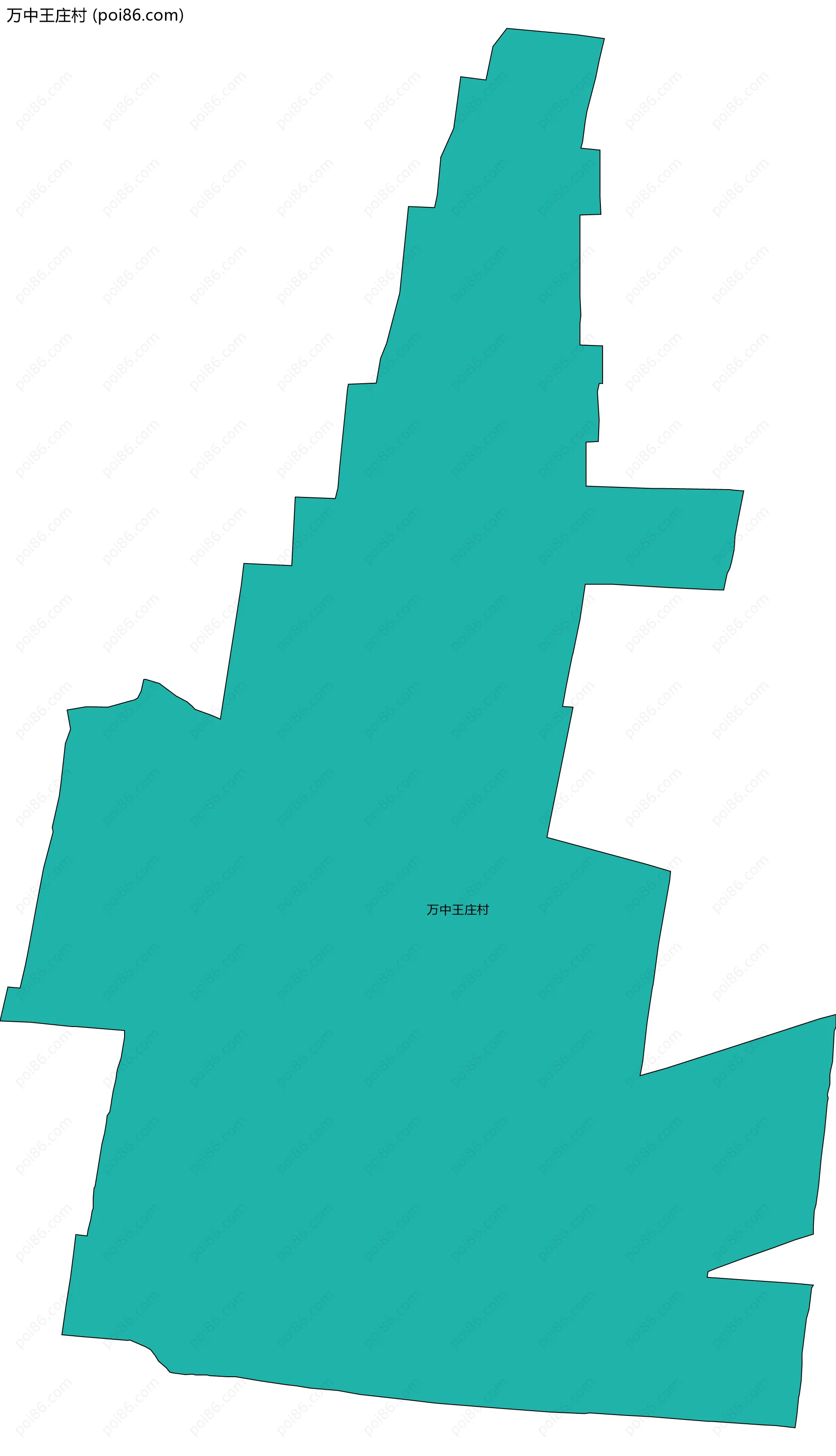 万中王庄村边界地图