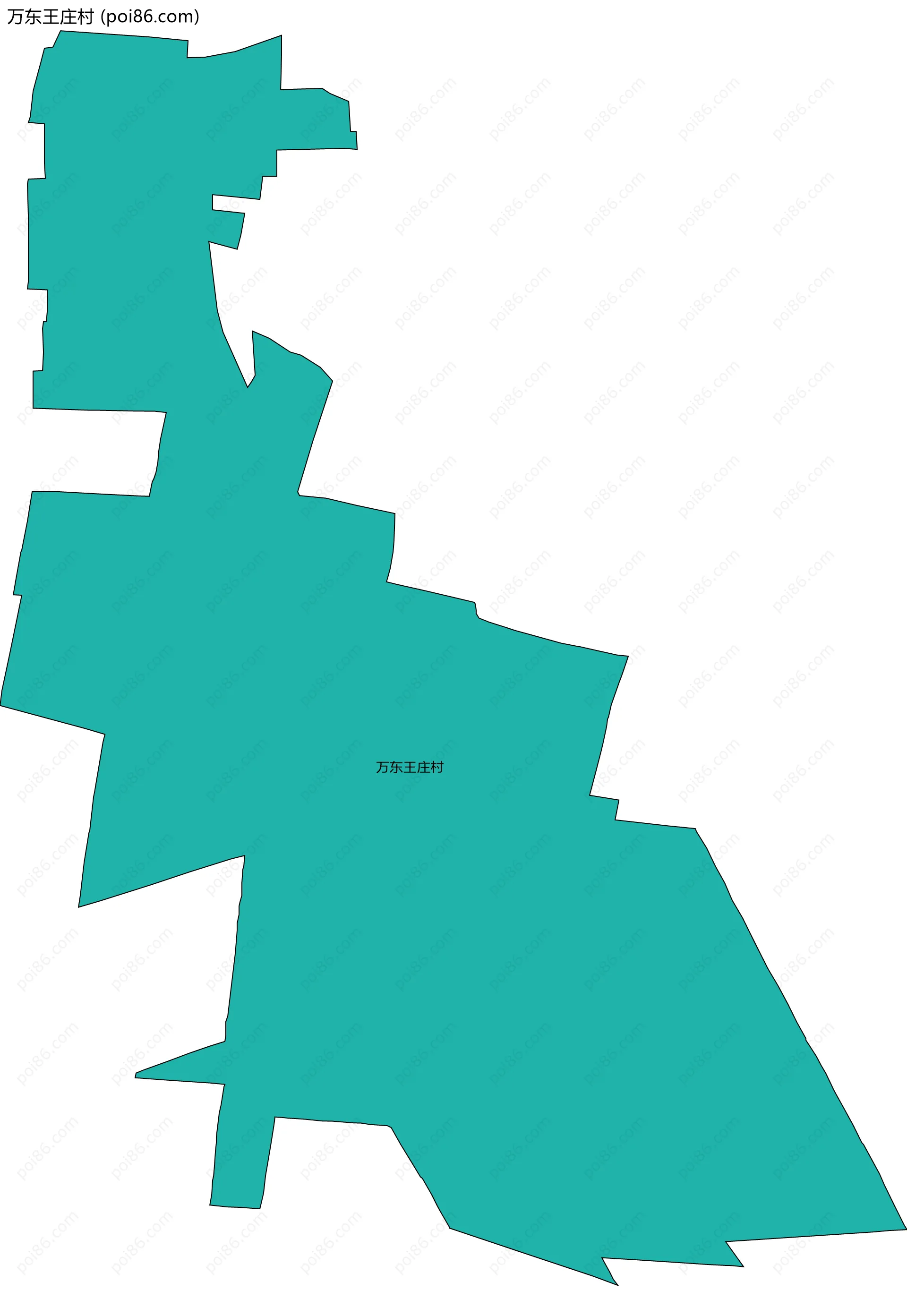 万东王庄村边界地图