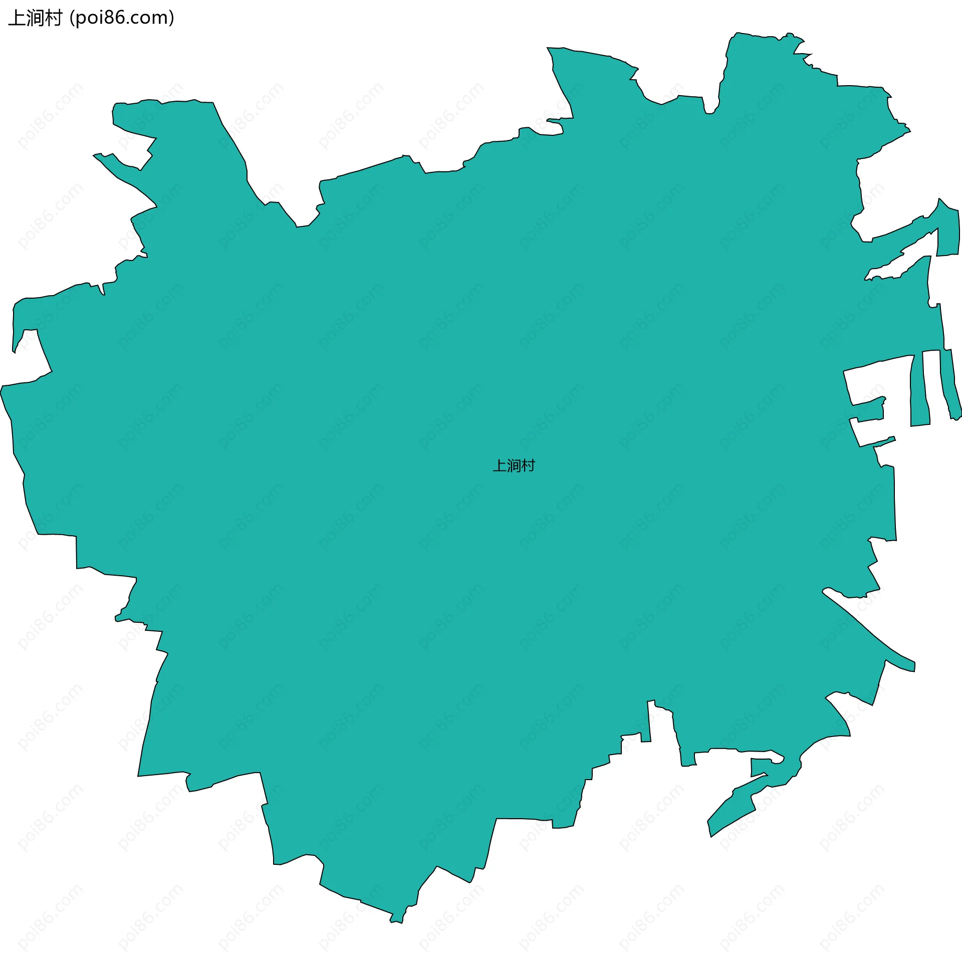 上涧村边界地图