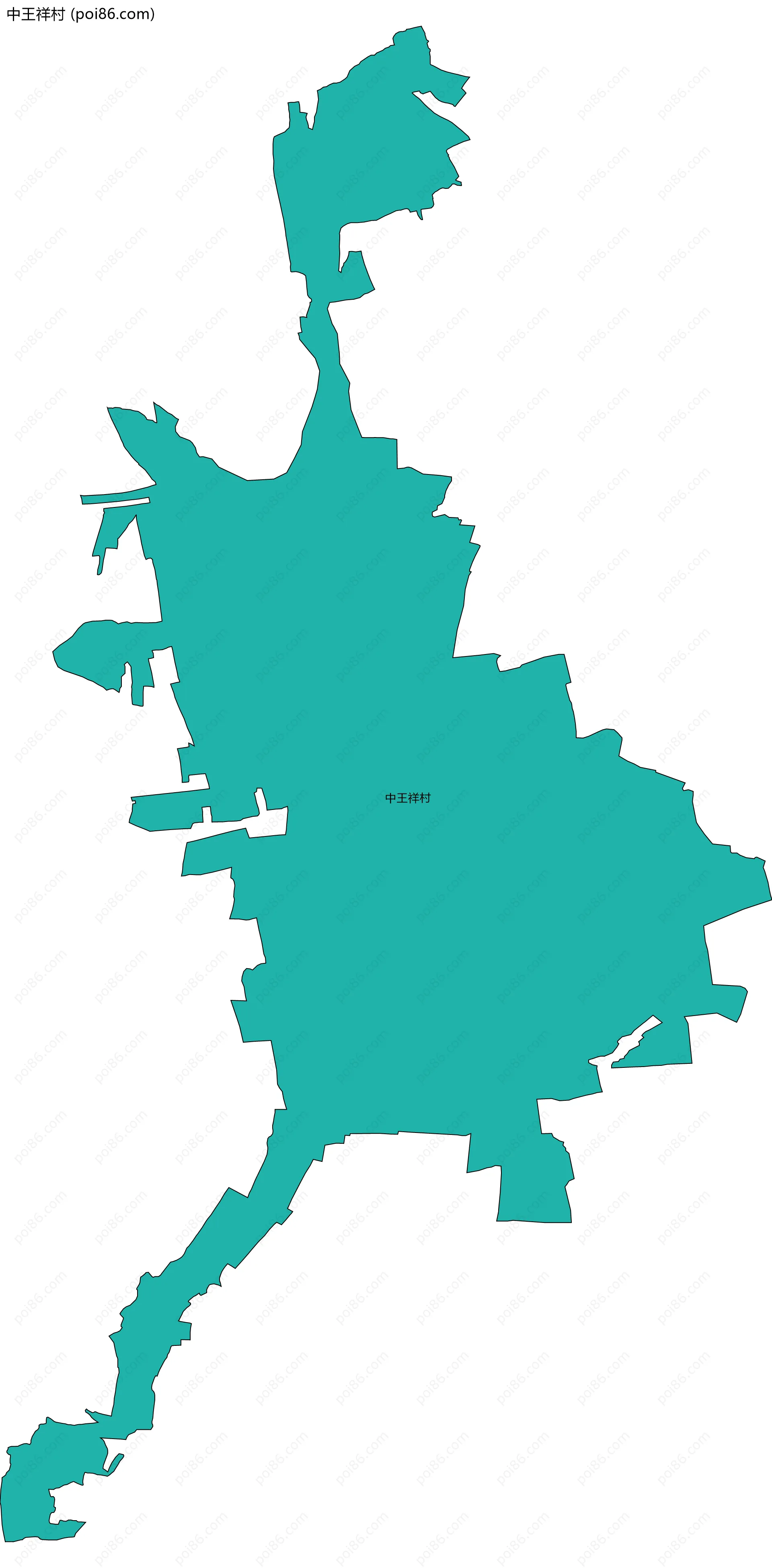 中王祥村边界地图