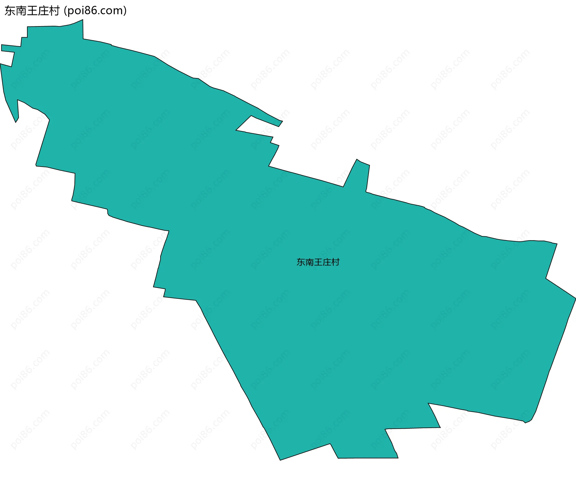 东南王庄村边界地图