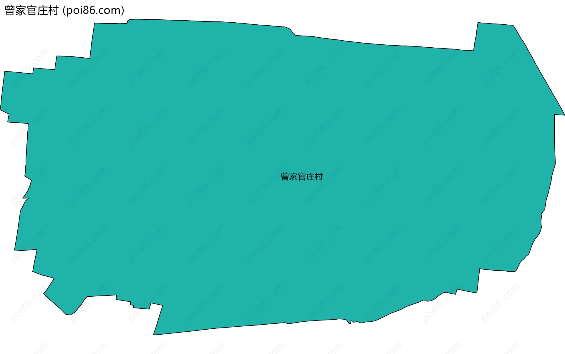 曾家官庄村边界地图