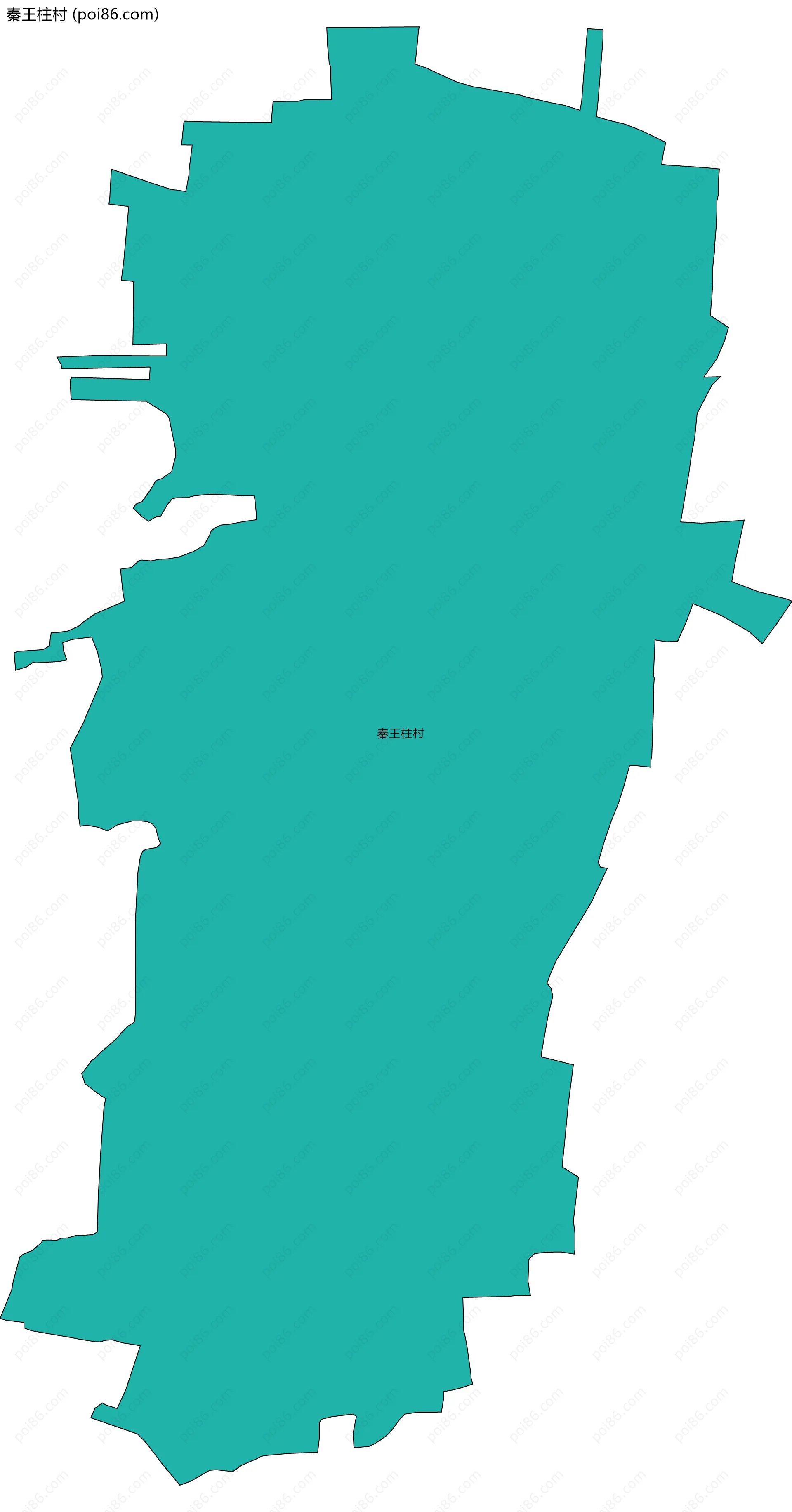 秦王柱村边界地图