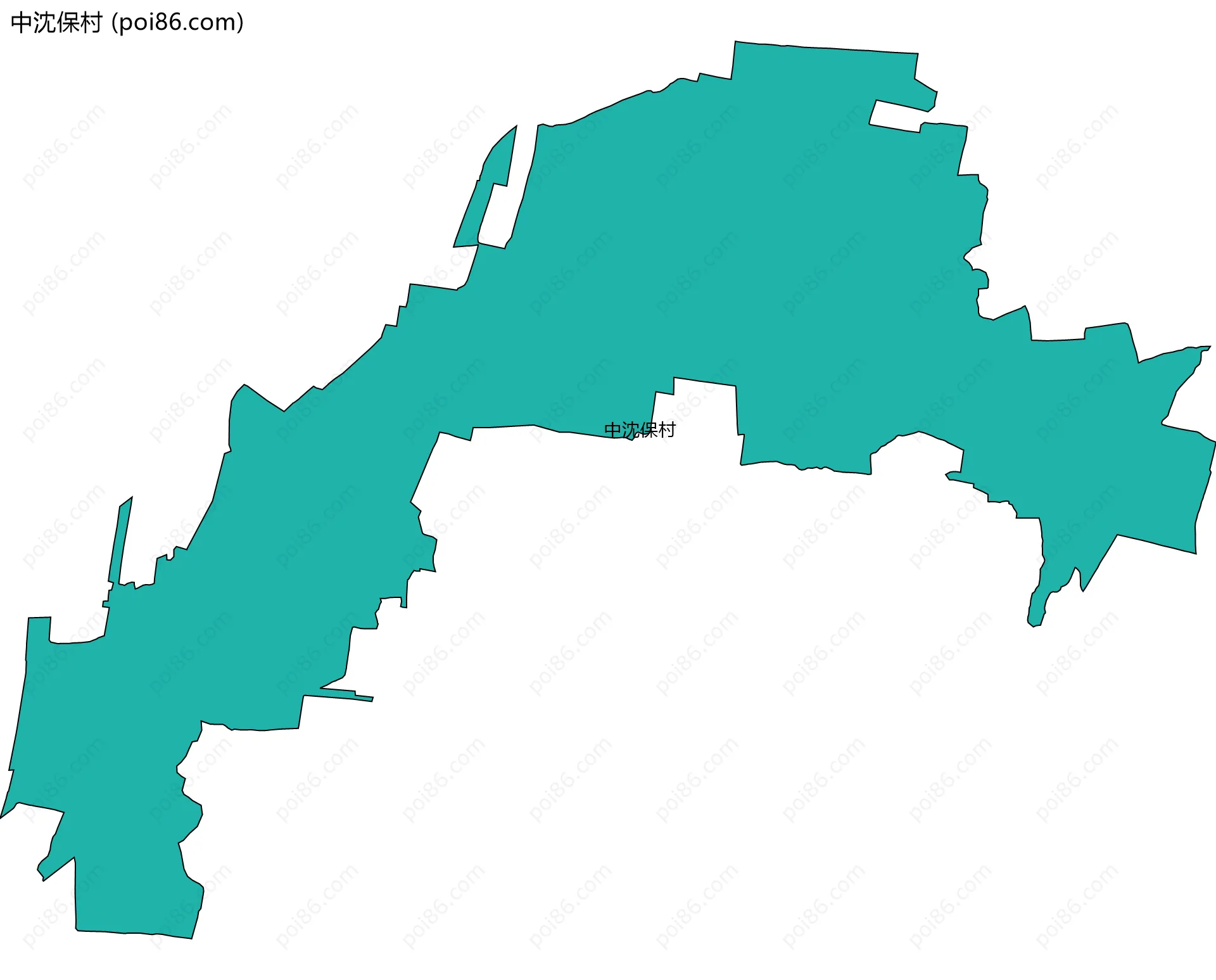 中沈保村边界地图