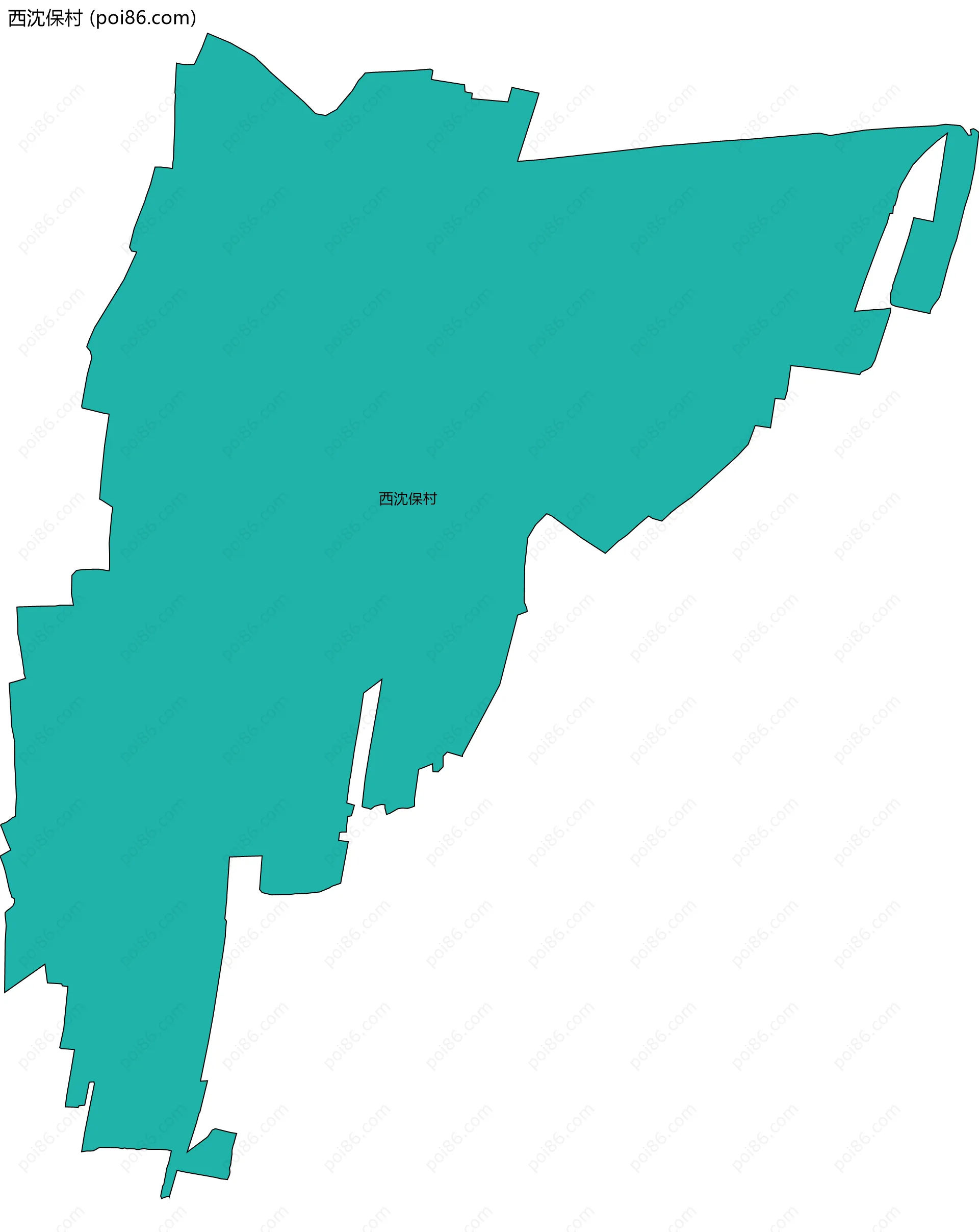 西沈保村边界地图