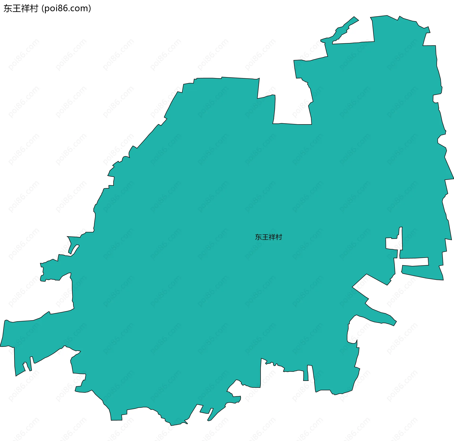 东王祥村边界地图