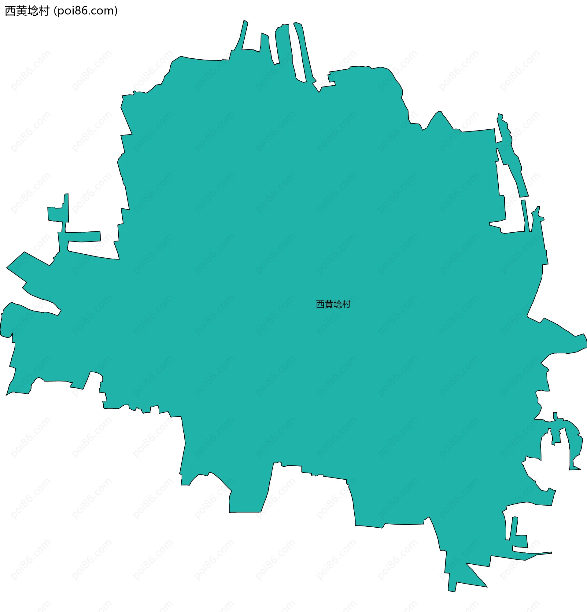西黄埝村边界地图