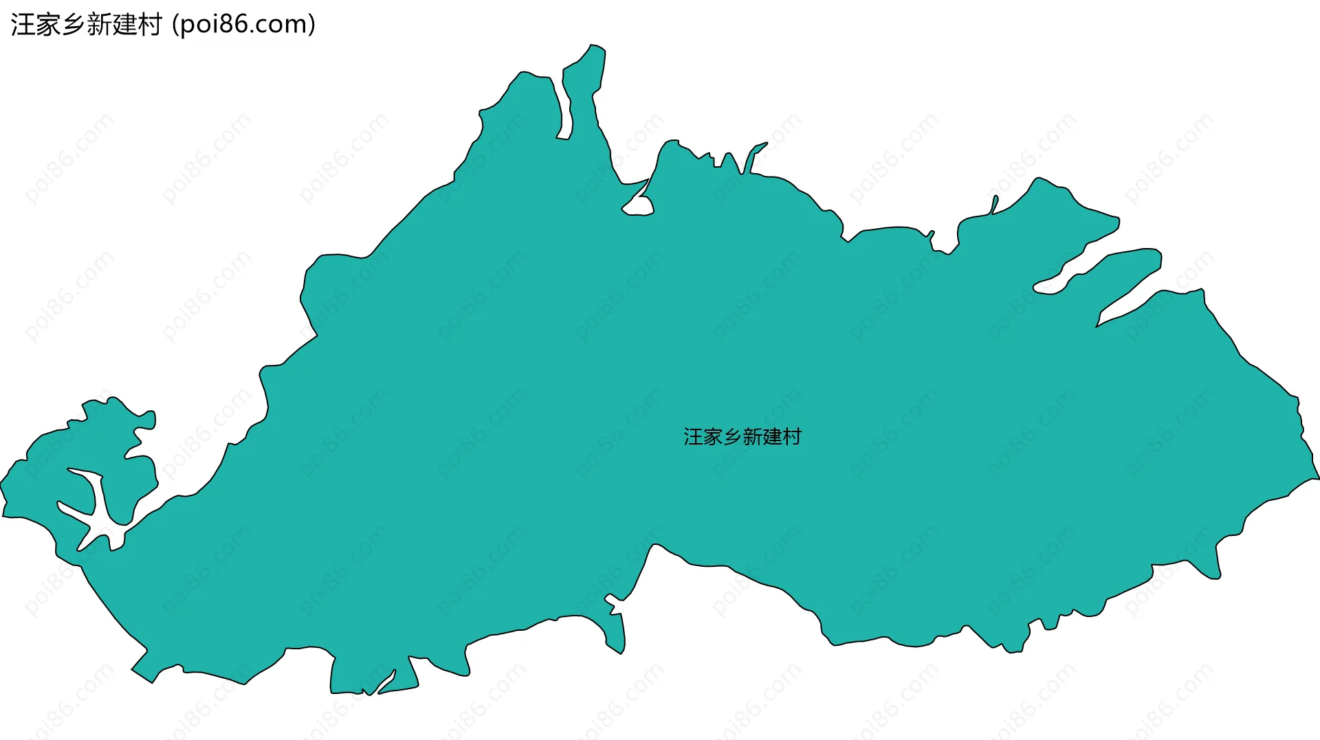 汪家乡新建村边界地图