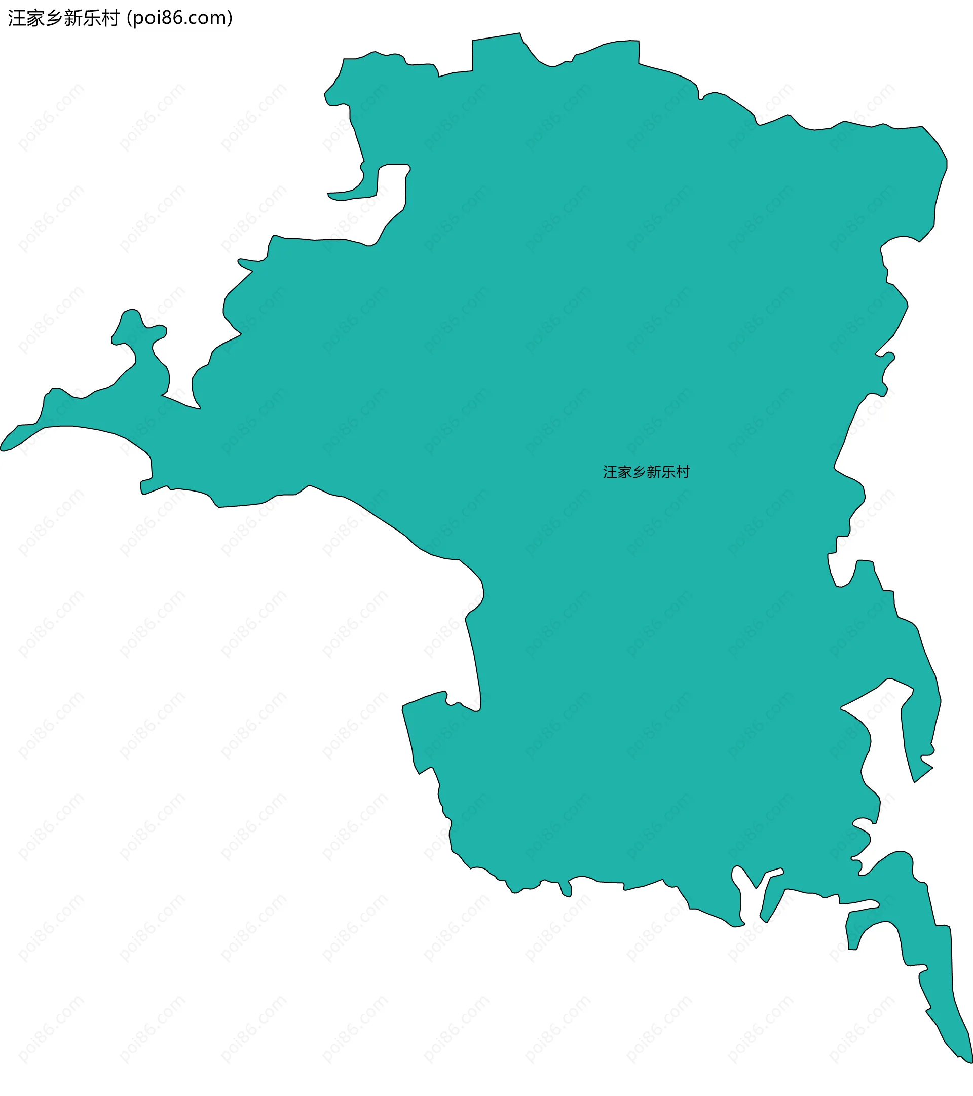 汪家乡新乐村边界地图