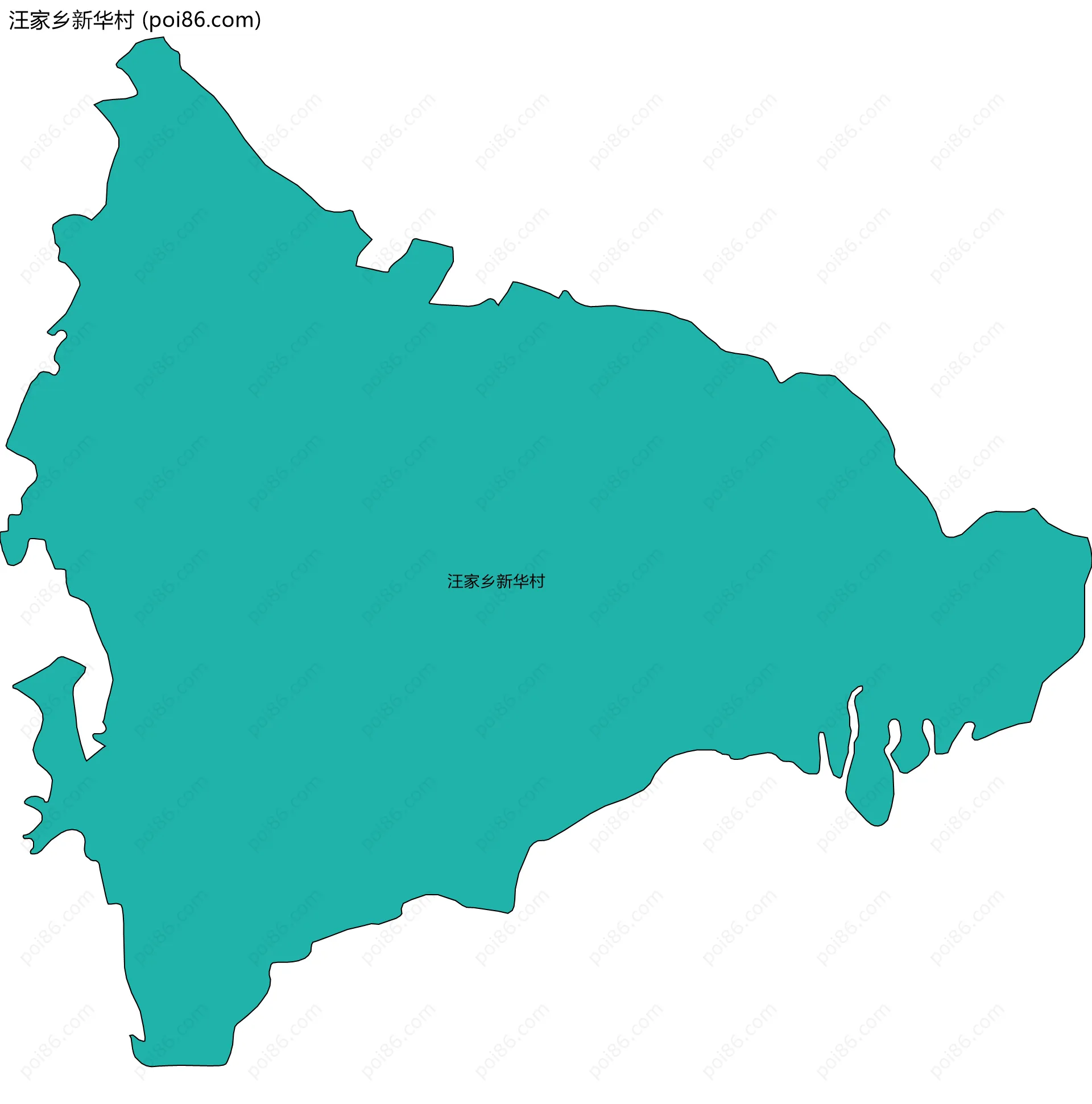 汪家乡新华村边界地图