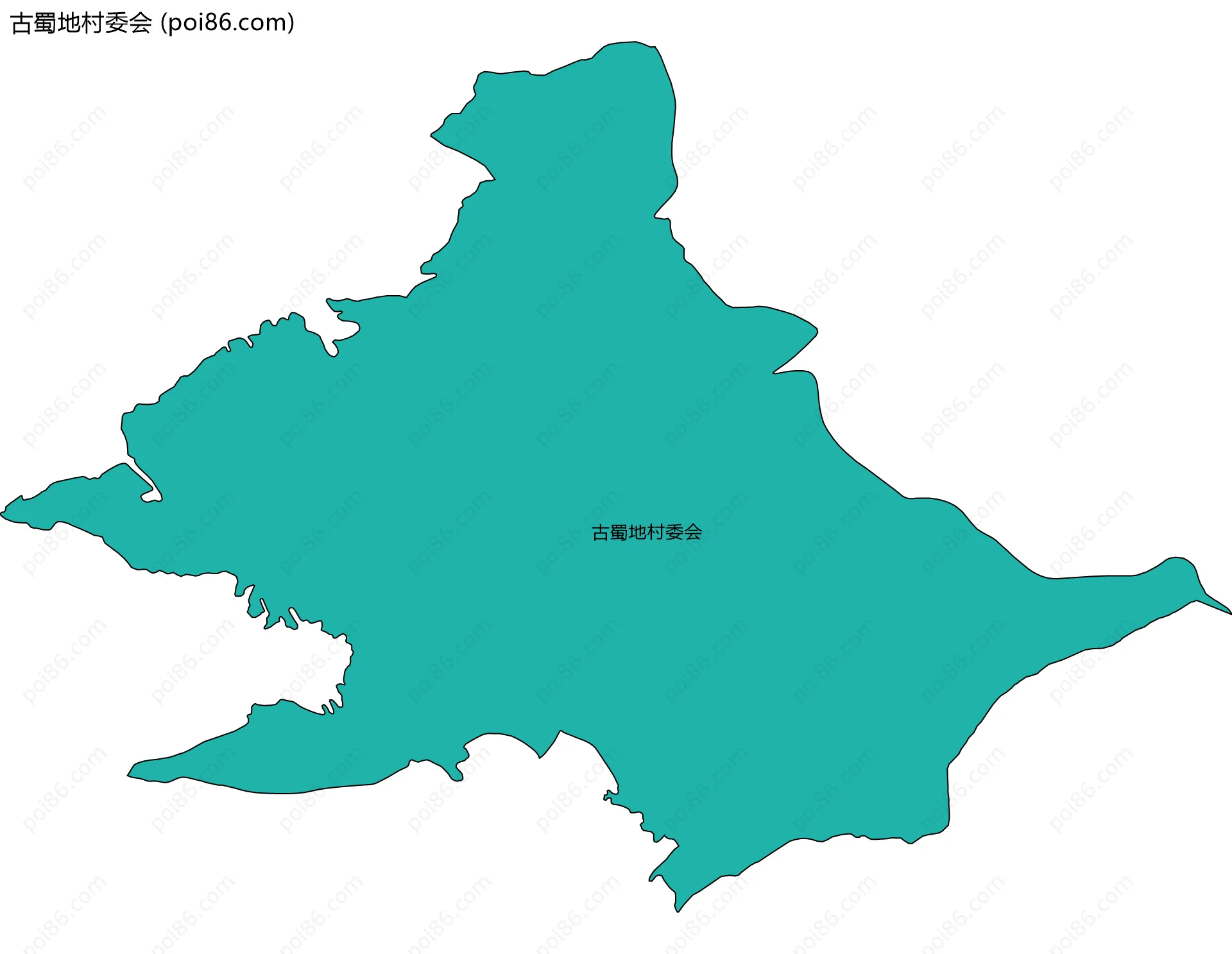 古蜀地村委会边界地图