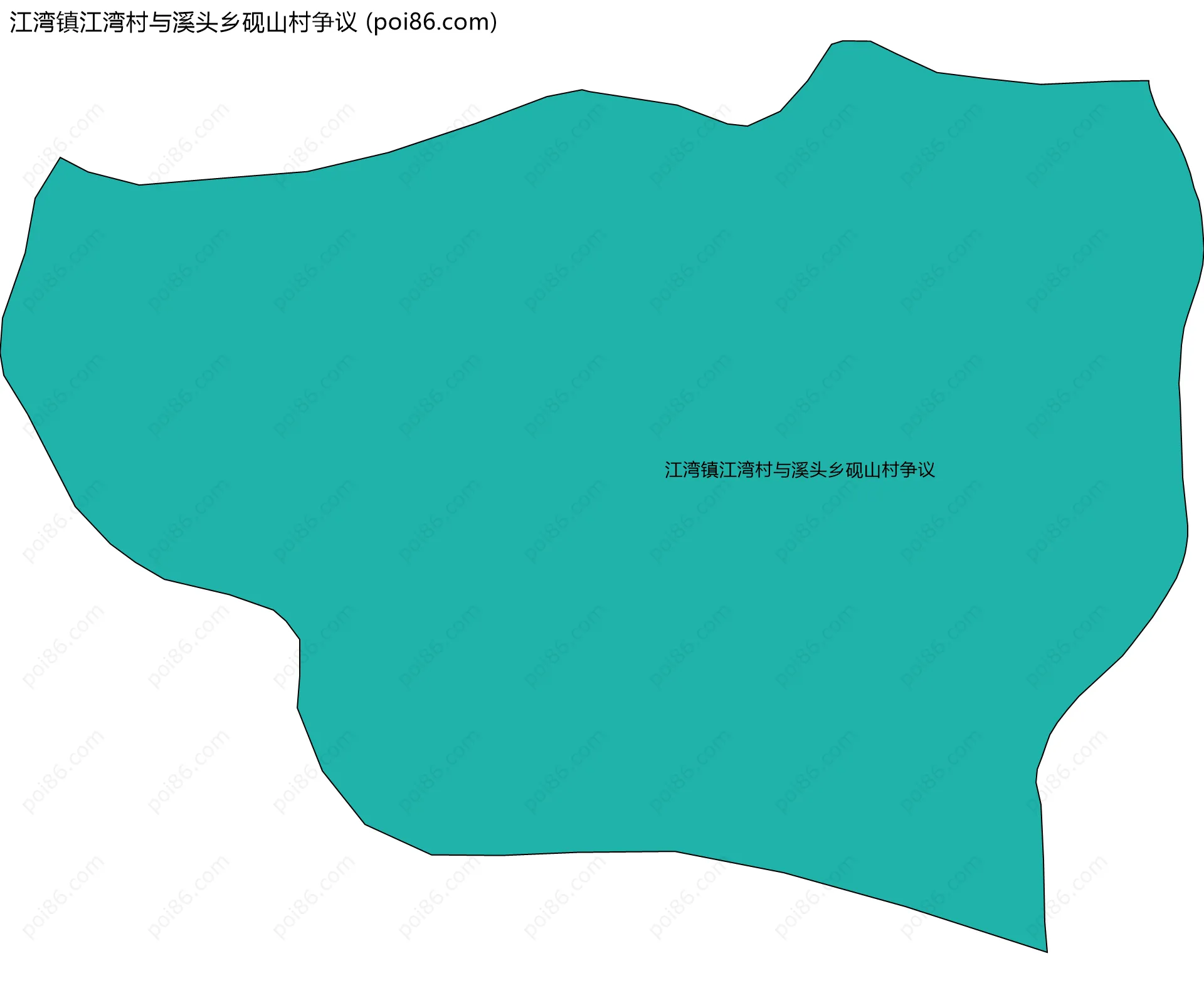 江湾镇江湾村与溪头乡砚山村争议边界地图