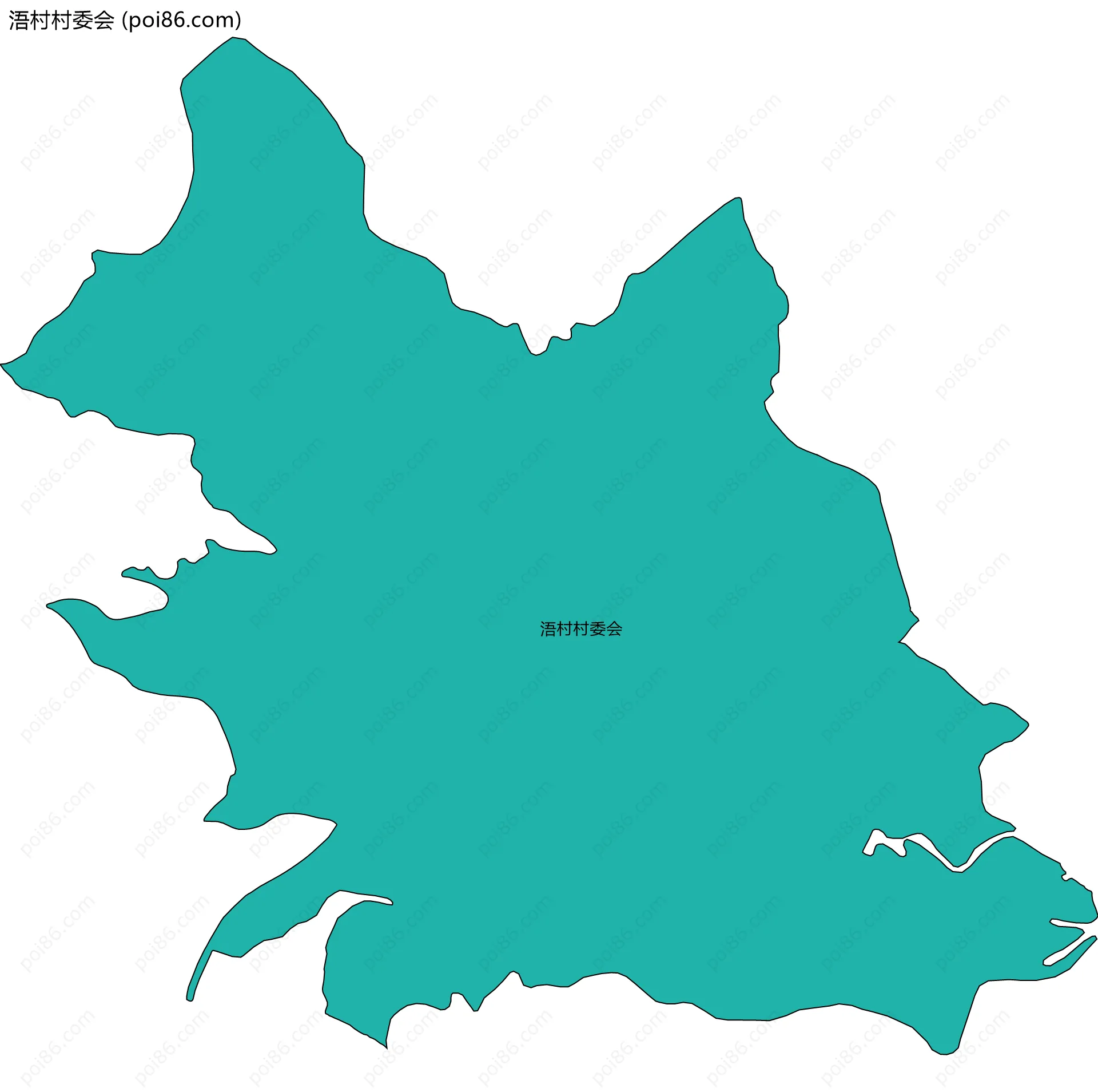浯村村委会边界地图