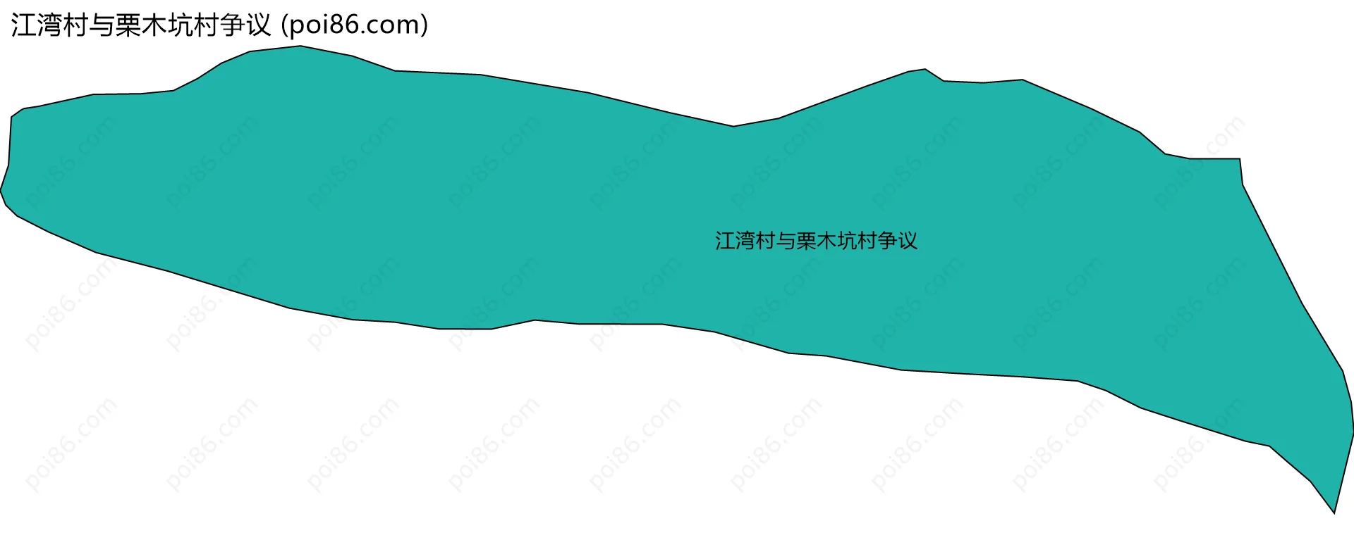 江湾村与栗木坑村争议边界地图