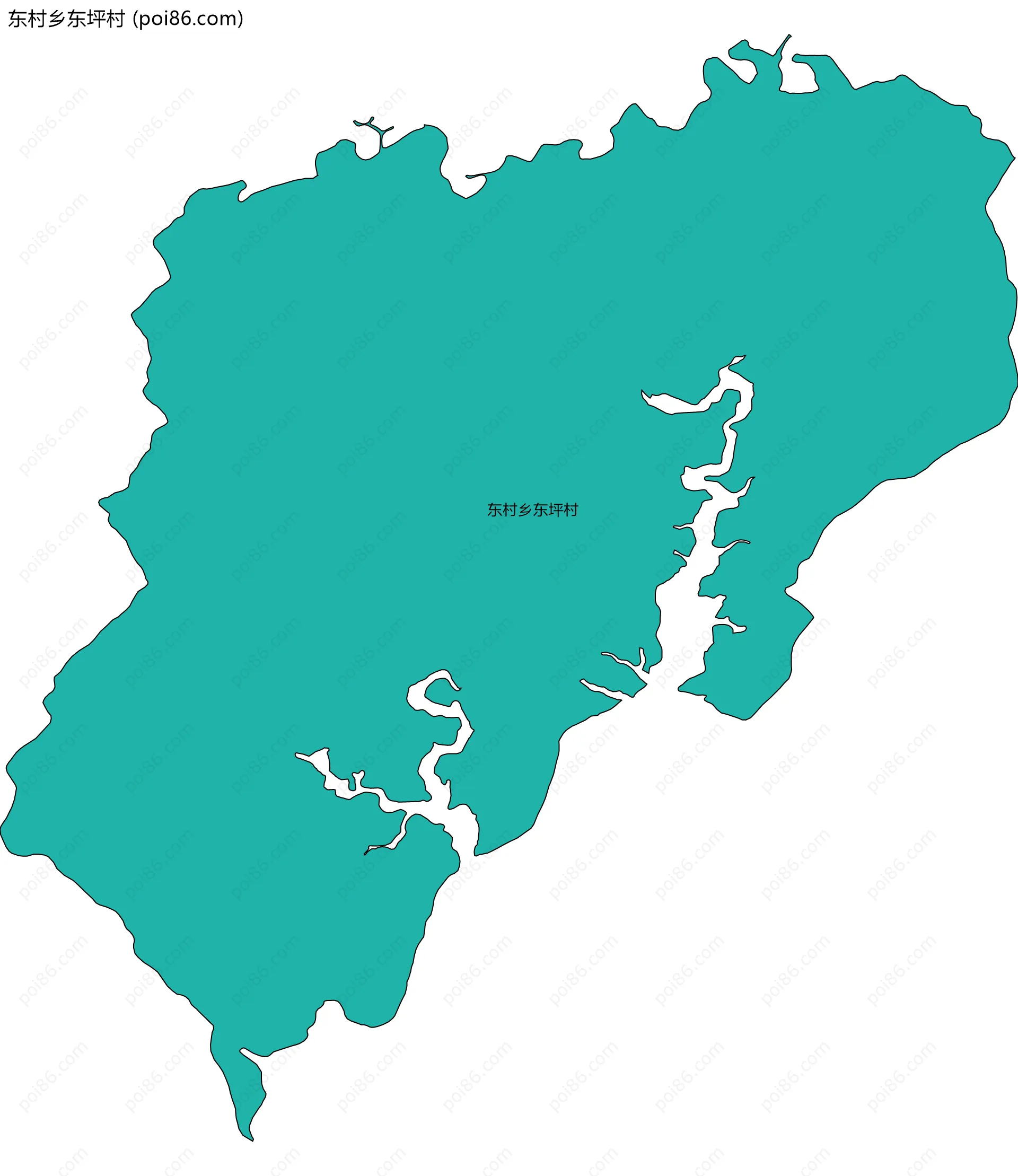 东村乡东坪村边界地图