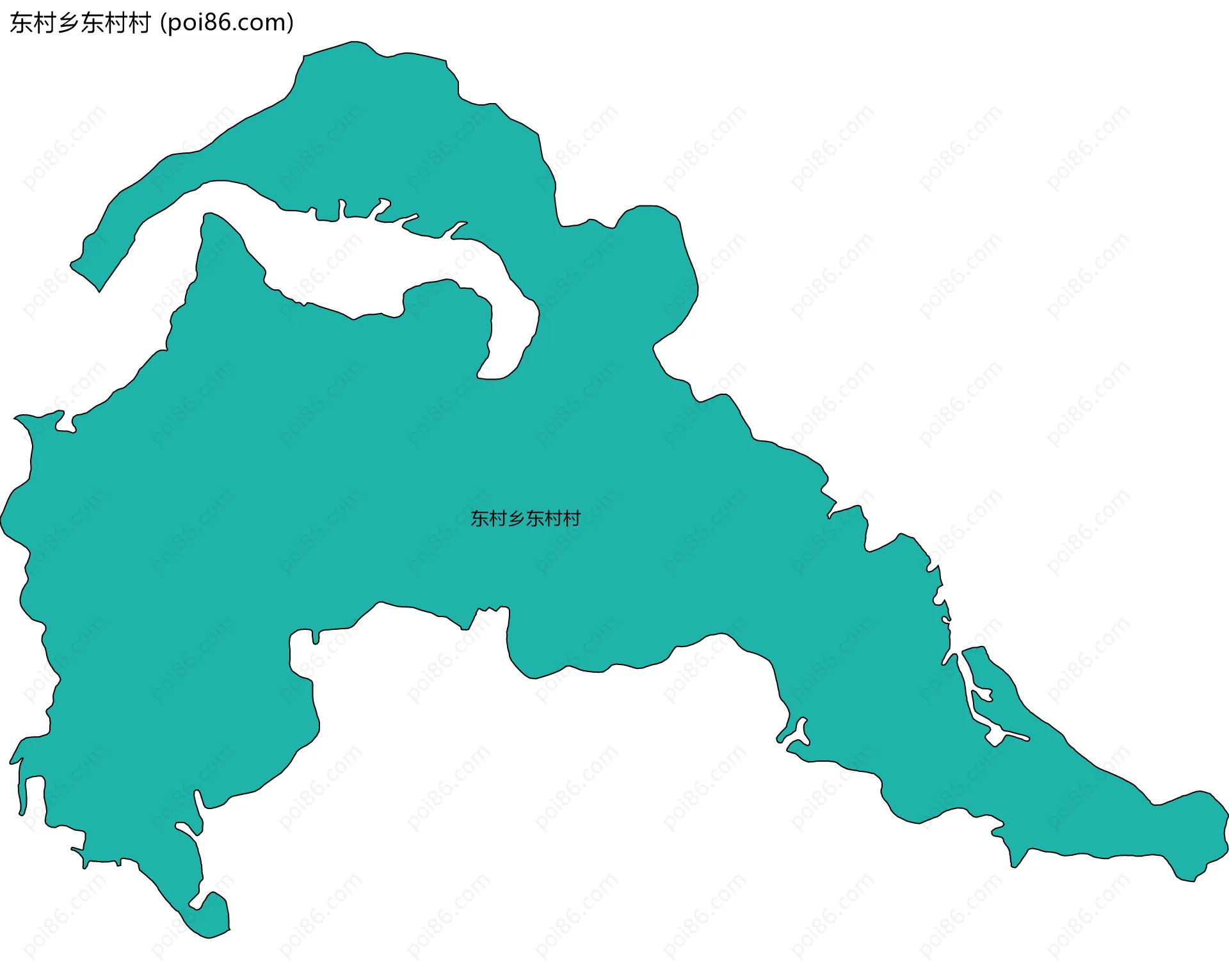 东村乡东村村边界地图