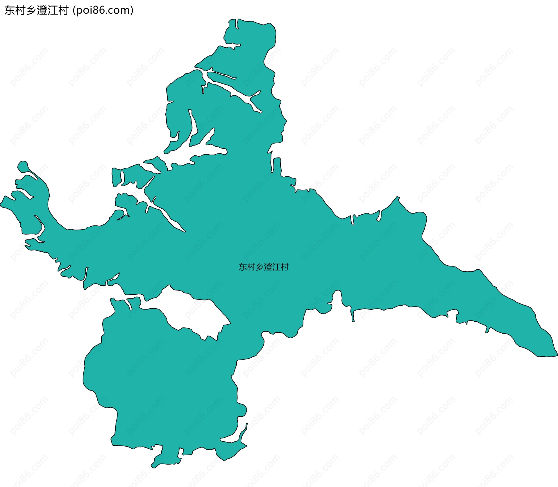 东村乡澄江村边界地图