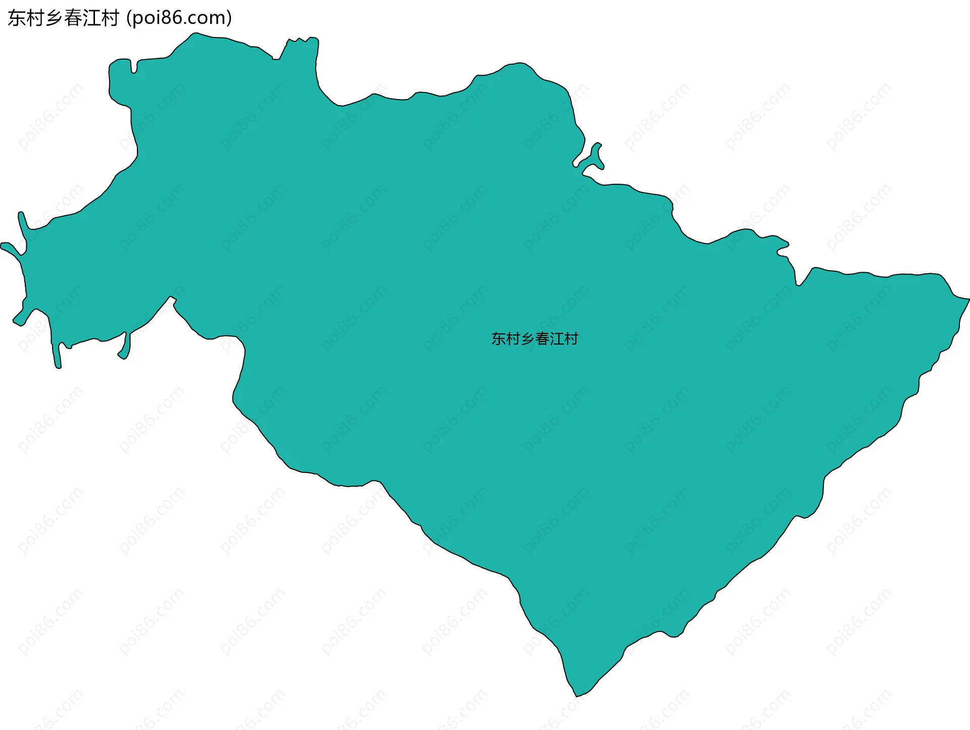 东村乡春江村边界地图