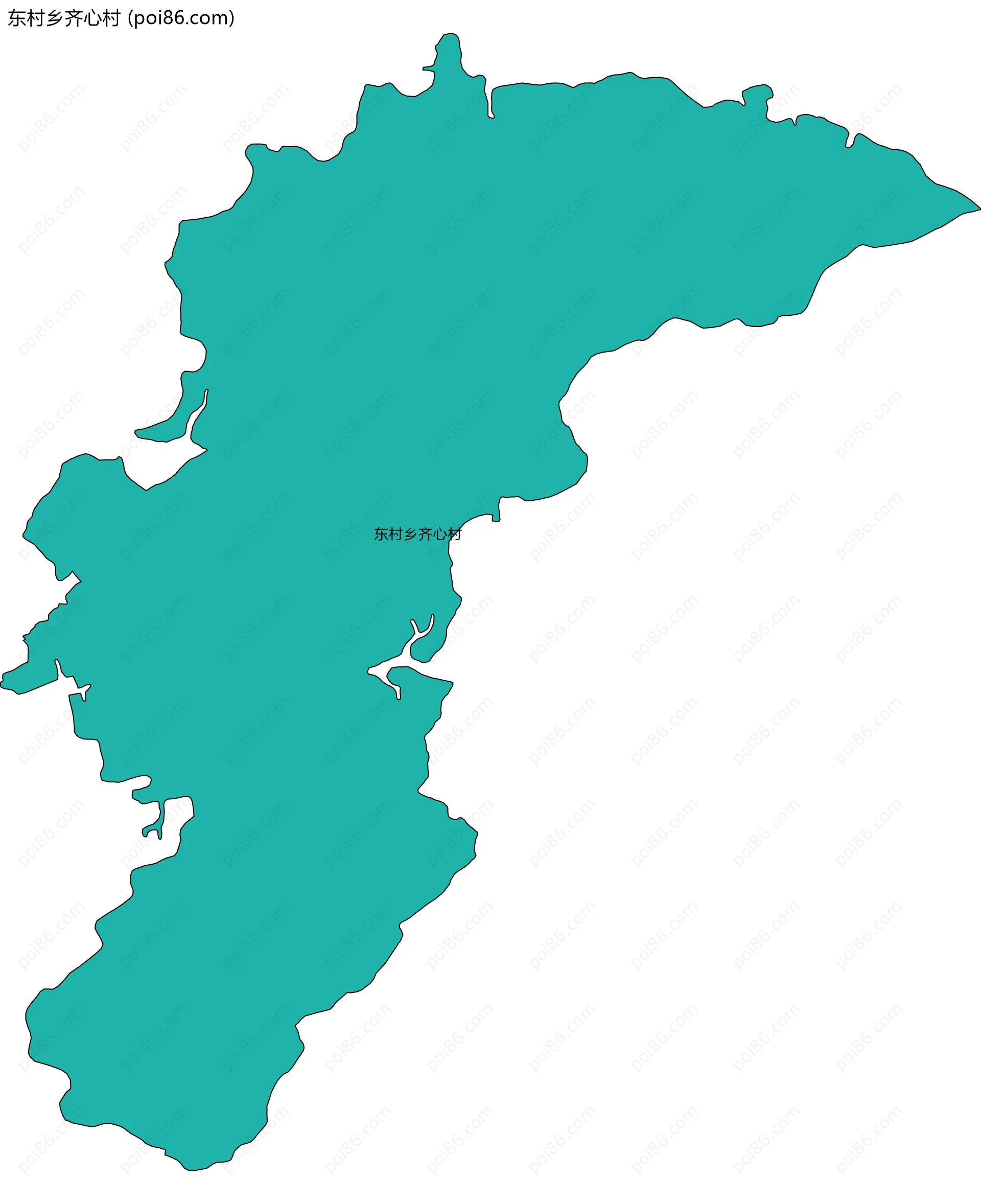 东村乡齐心村边界地图