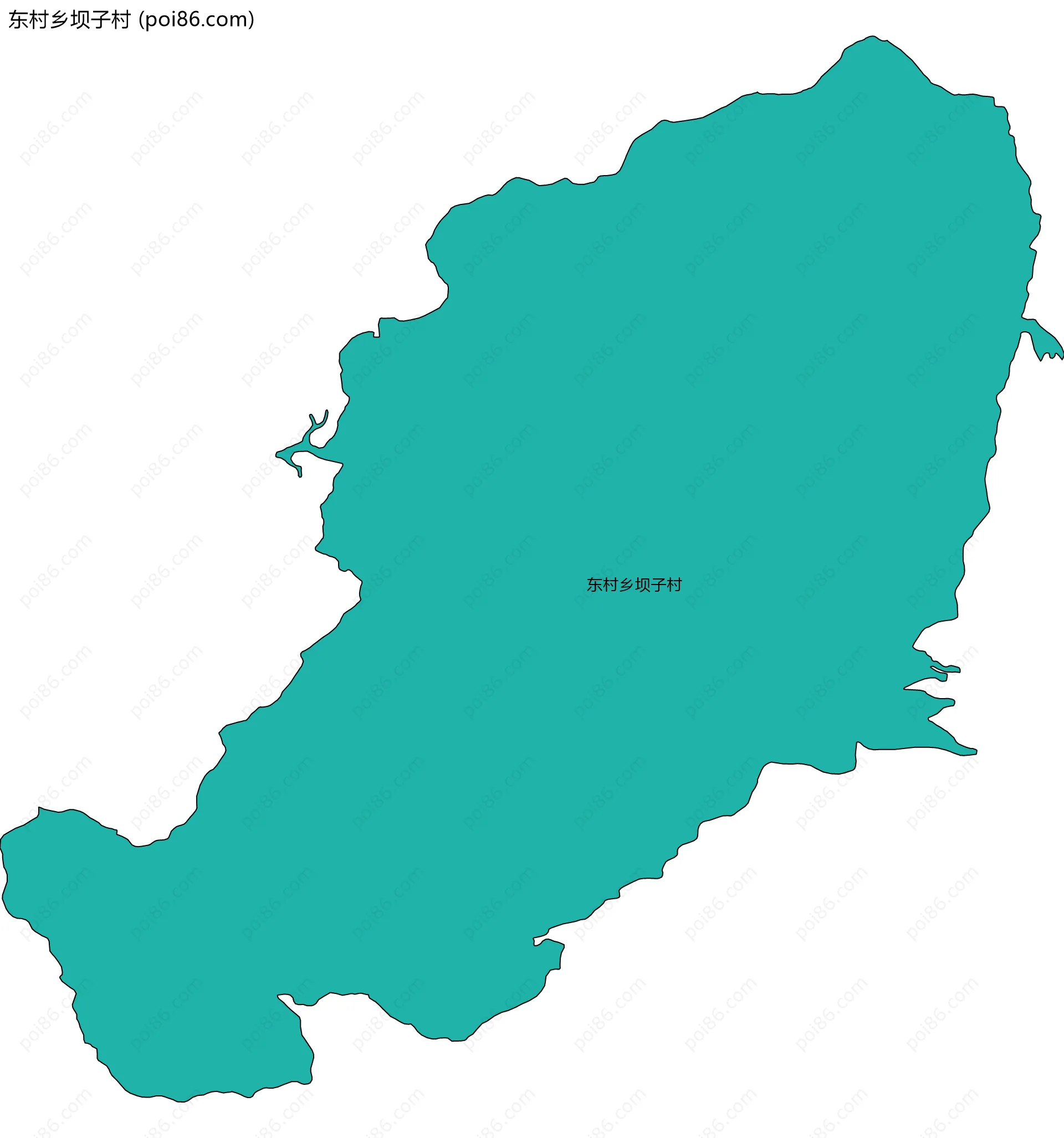 东村乡坝子村边界地图