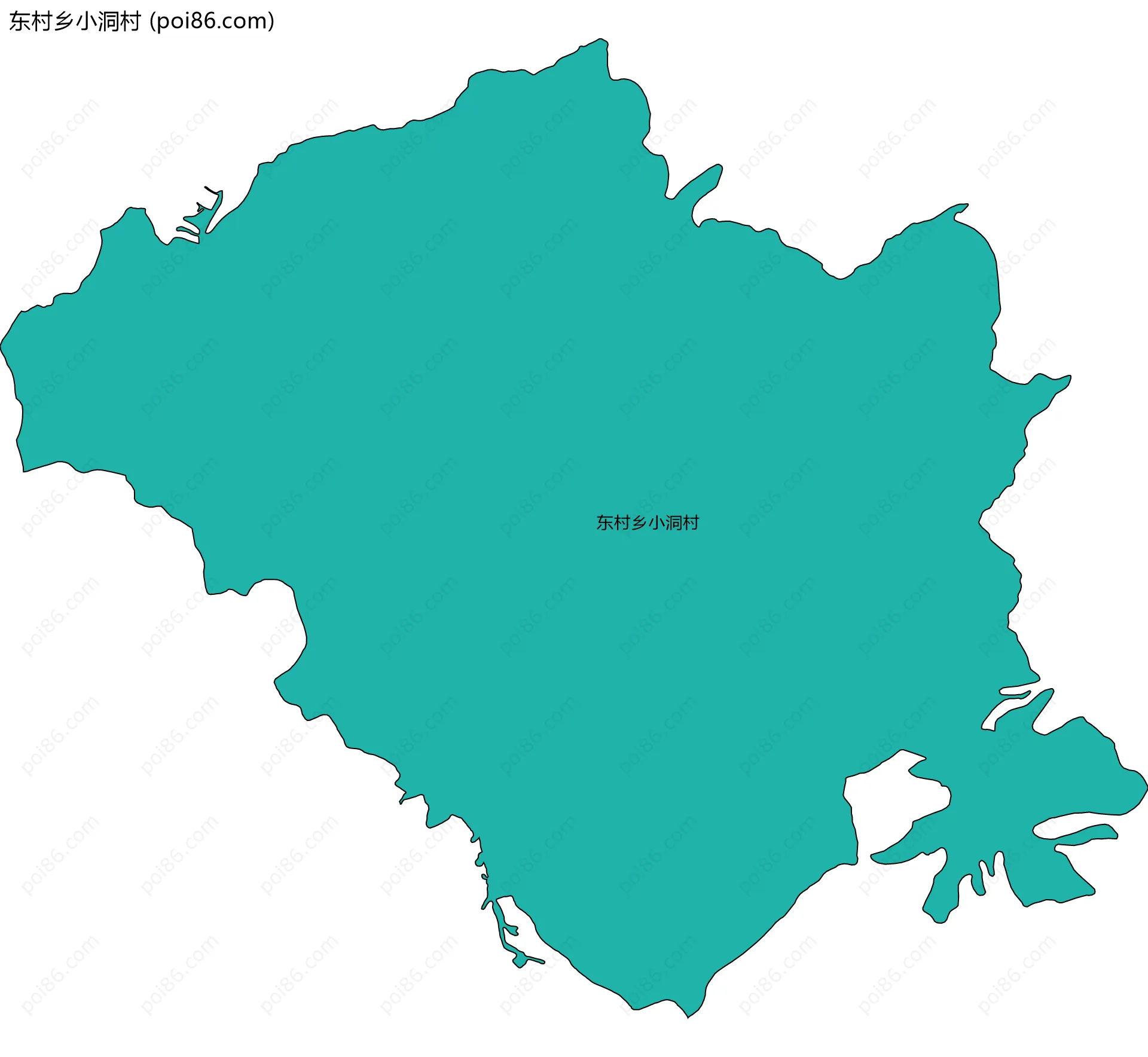 东村乡小洞村边界地图