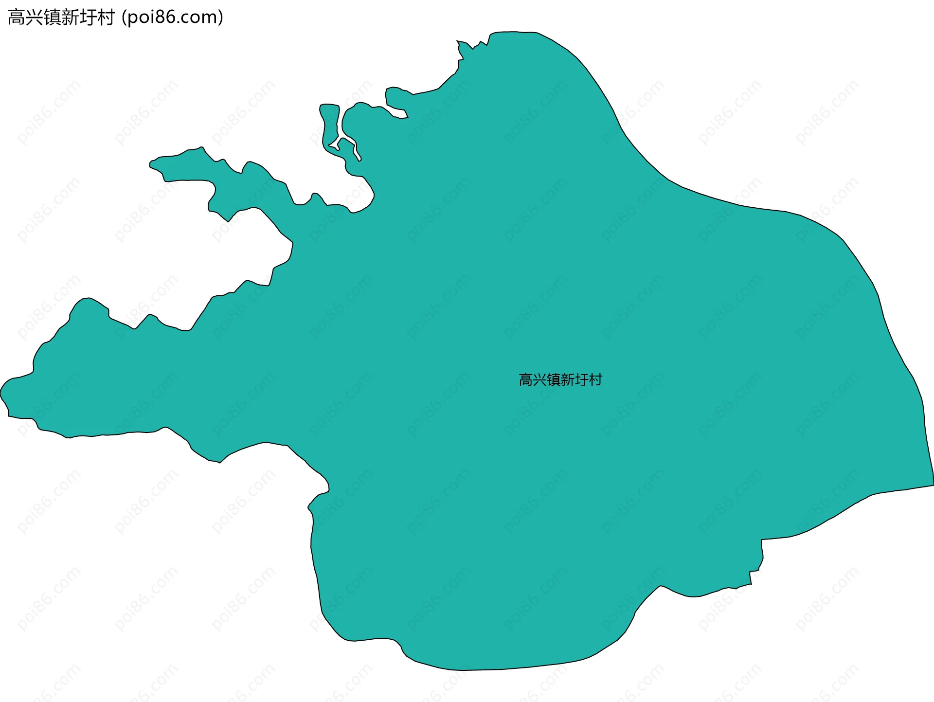 高兴镇新圩村边界地图