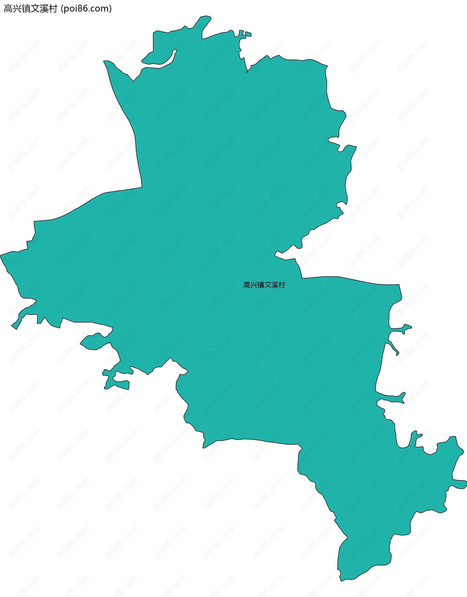 高兴镇文溪村边界地图