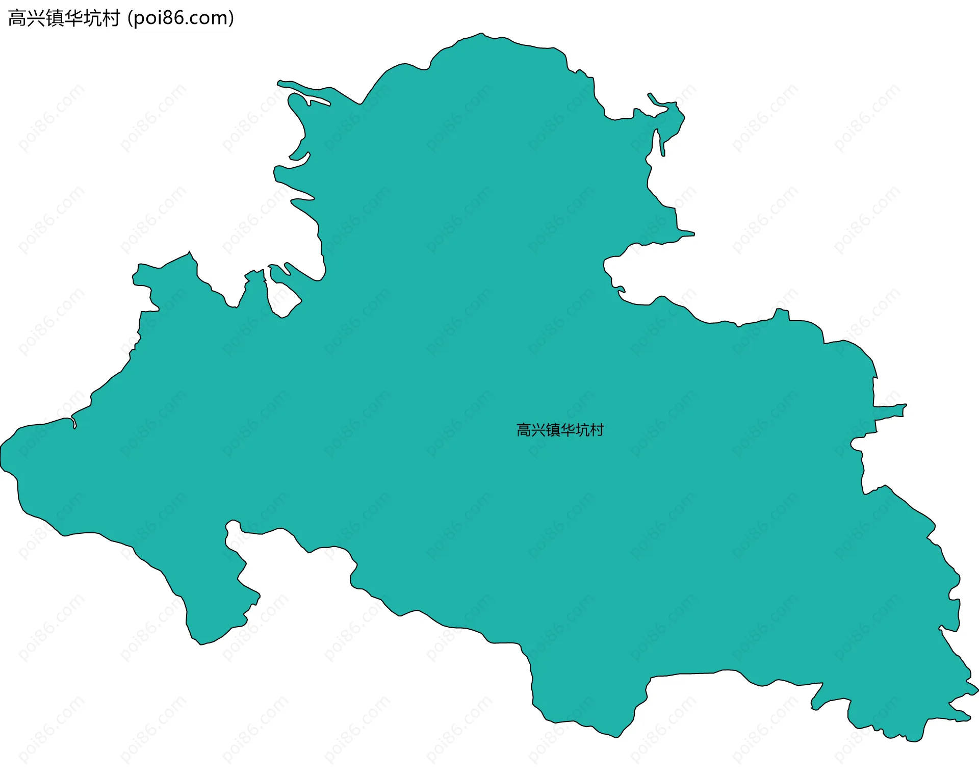 高兴镇华坑村边界地图