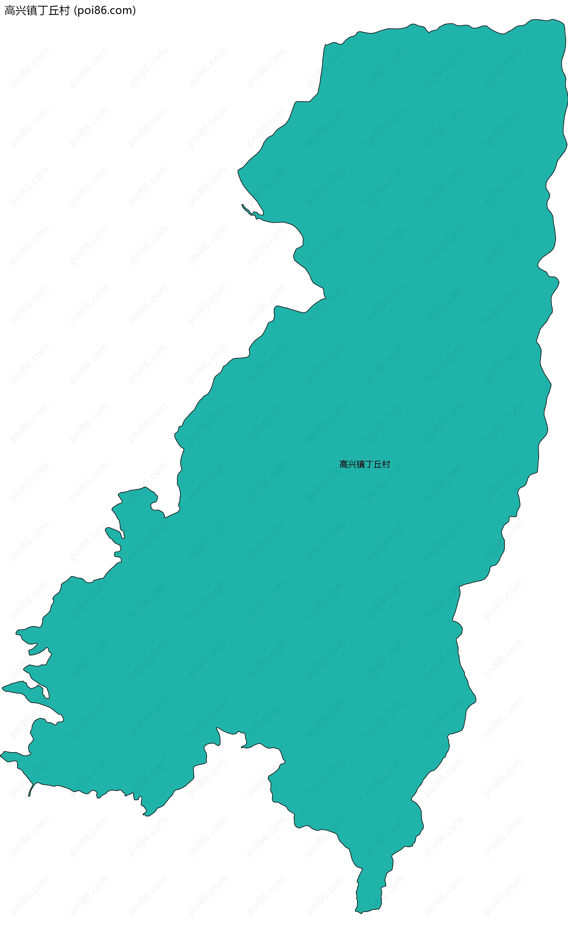 高兴镇丁丘村边界地图