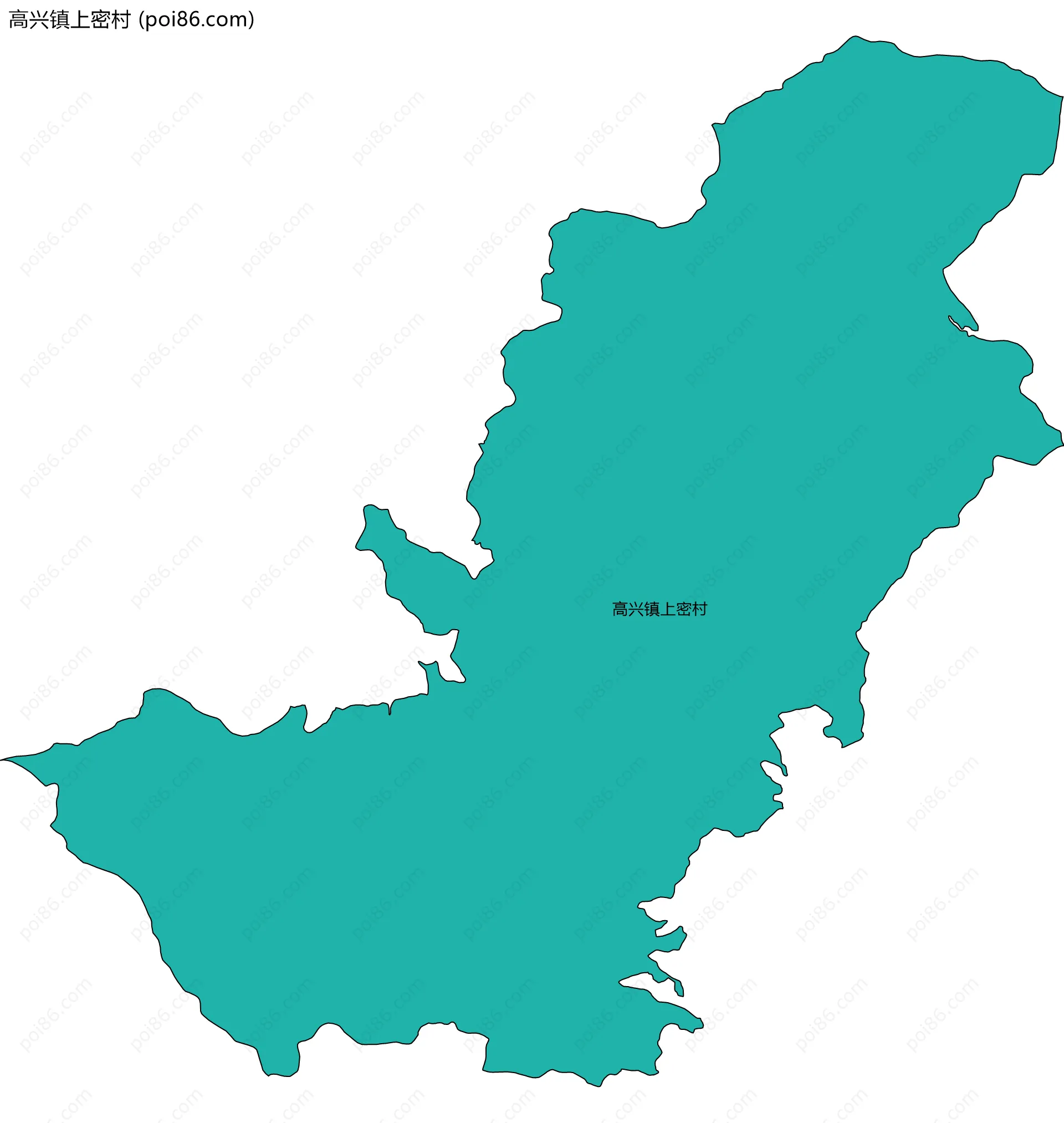 高兴镇上密村边界地图