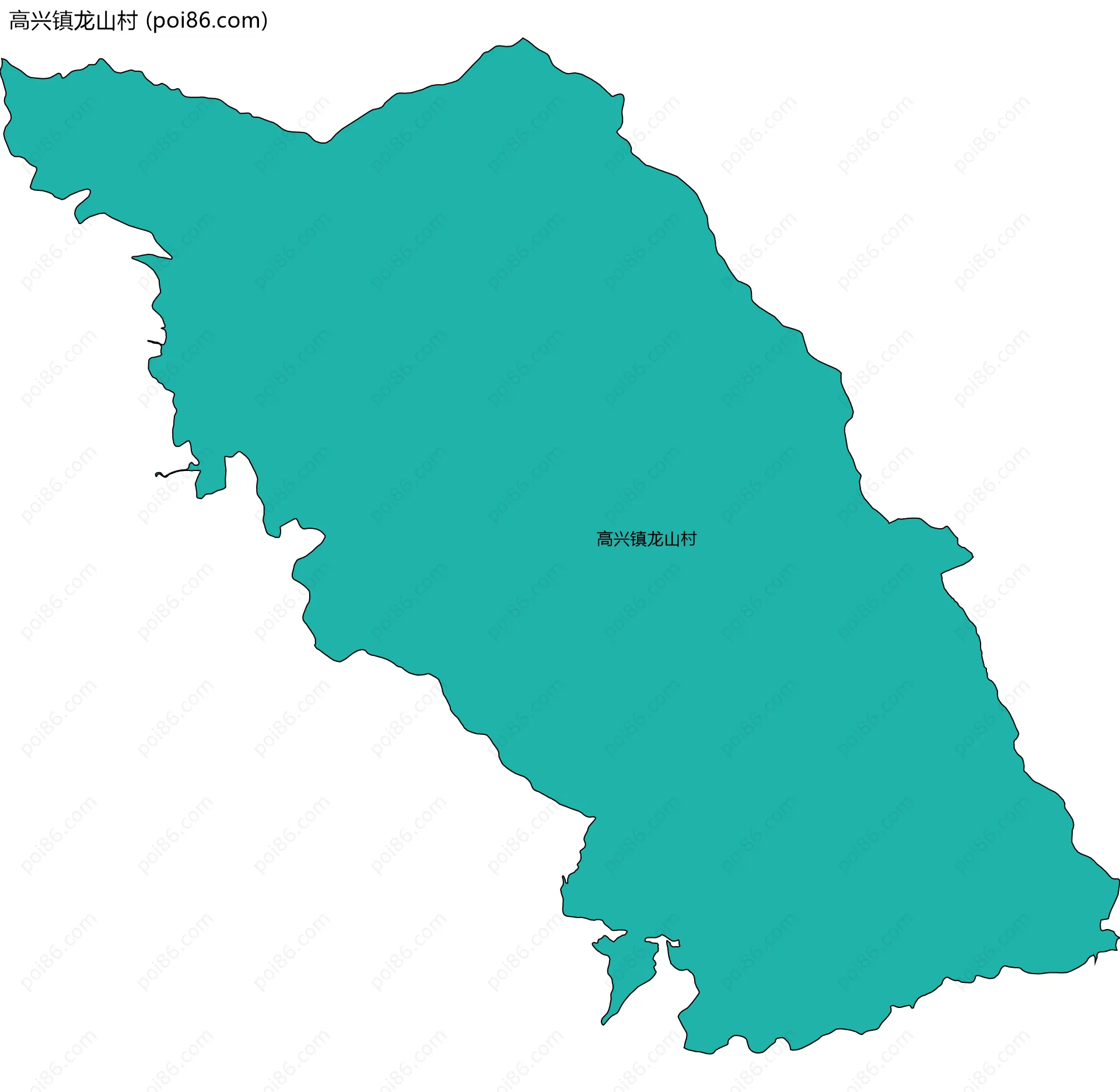 高兴镇龙山村边界地图