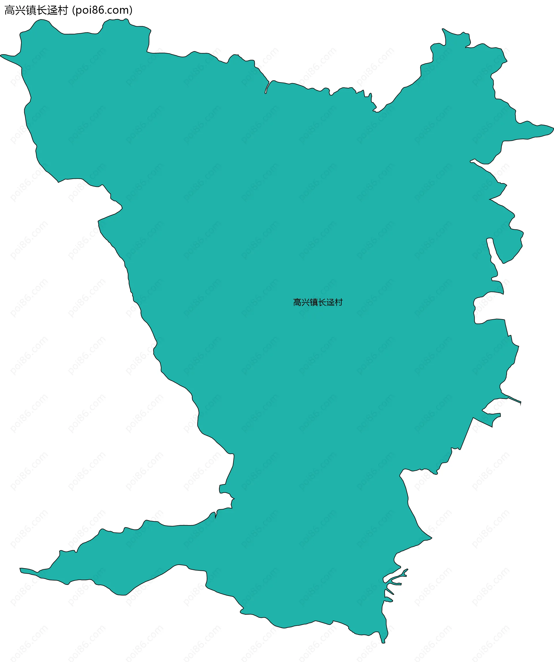 高兴镇长迳村边界地图