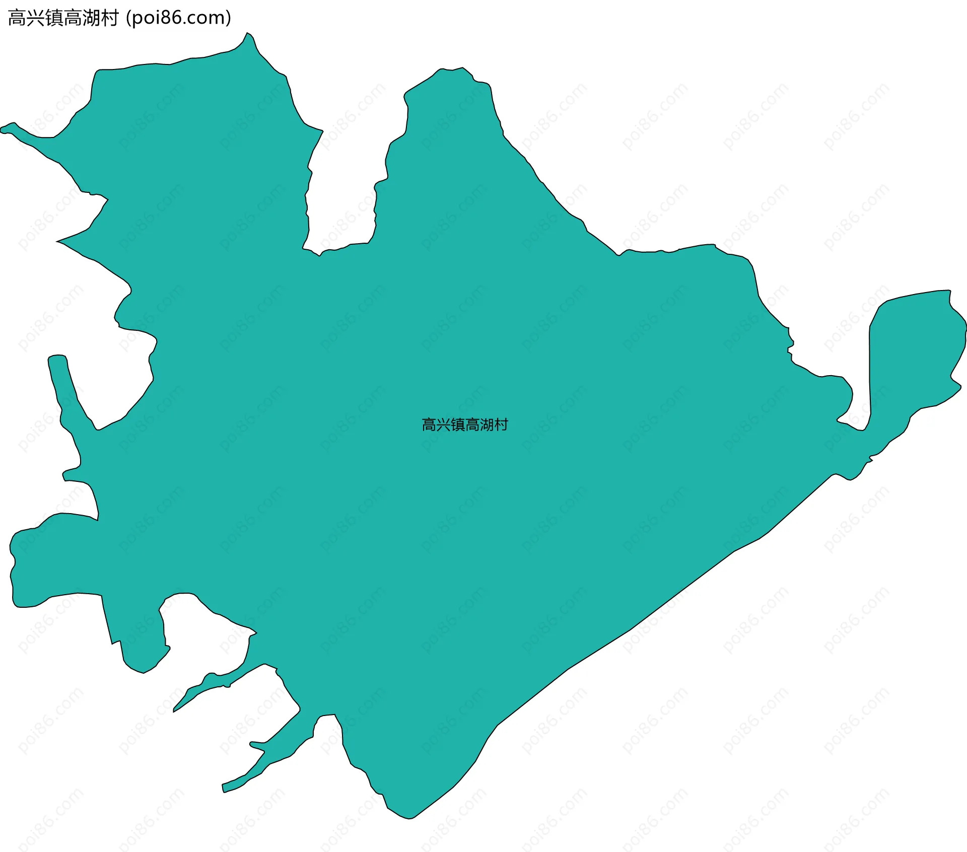 高兴镇高湖村边界地图