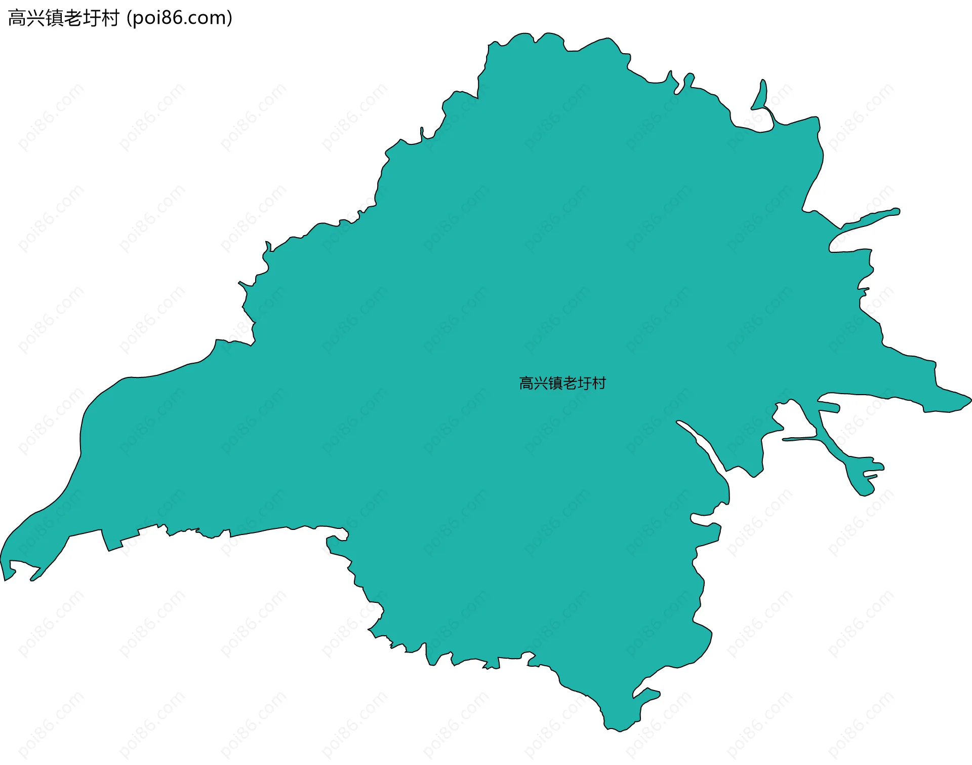 高兴镇老圩村边界地图