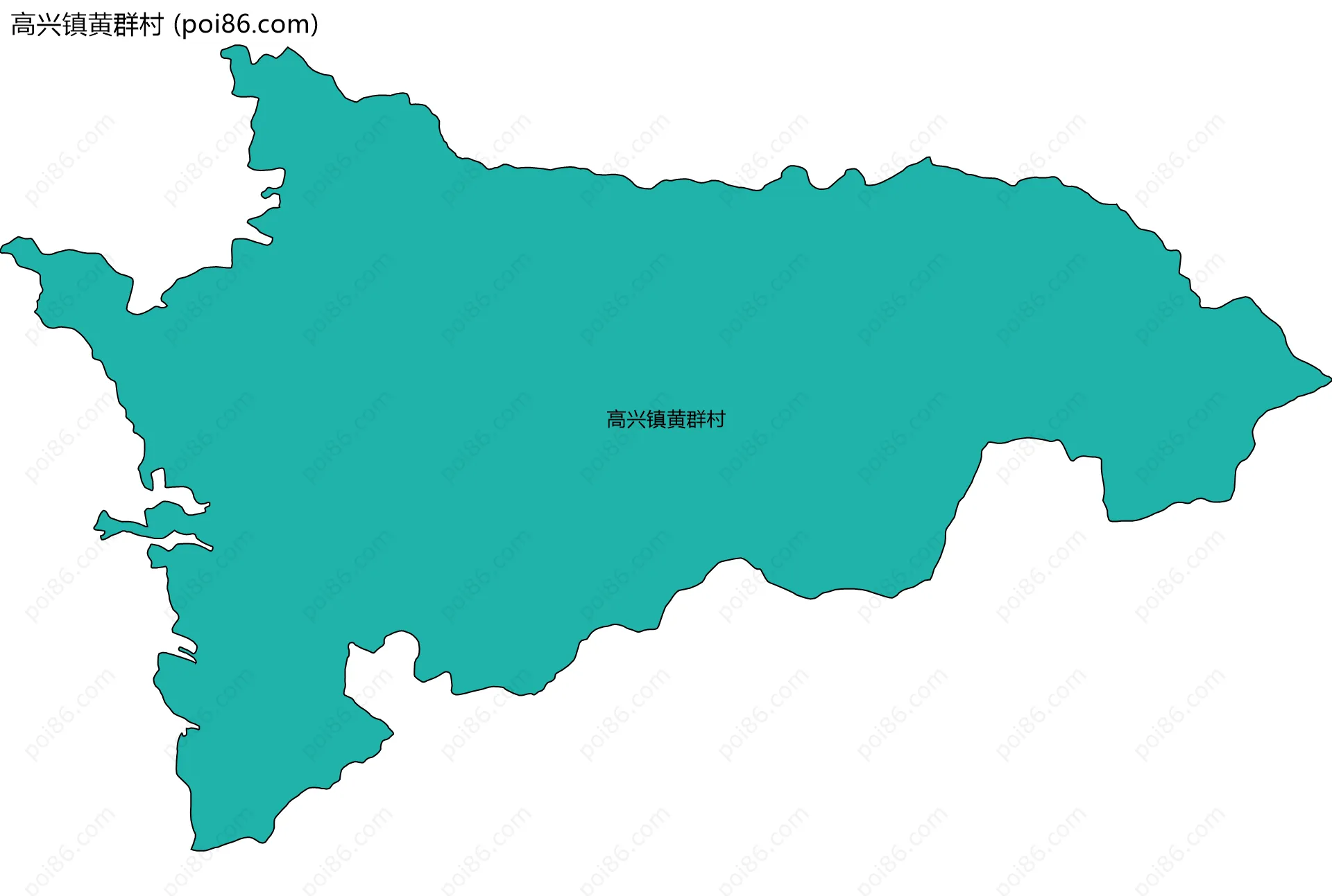 高兴镇黄群村边界地图