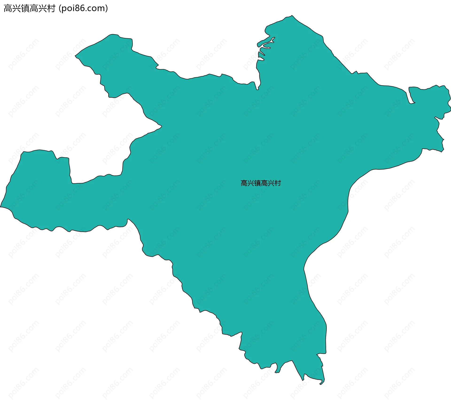 高兴镇高兴村边界地图