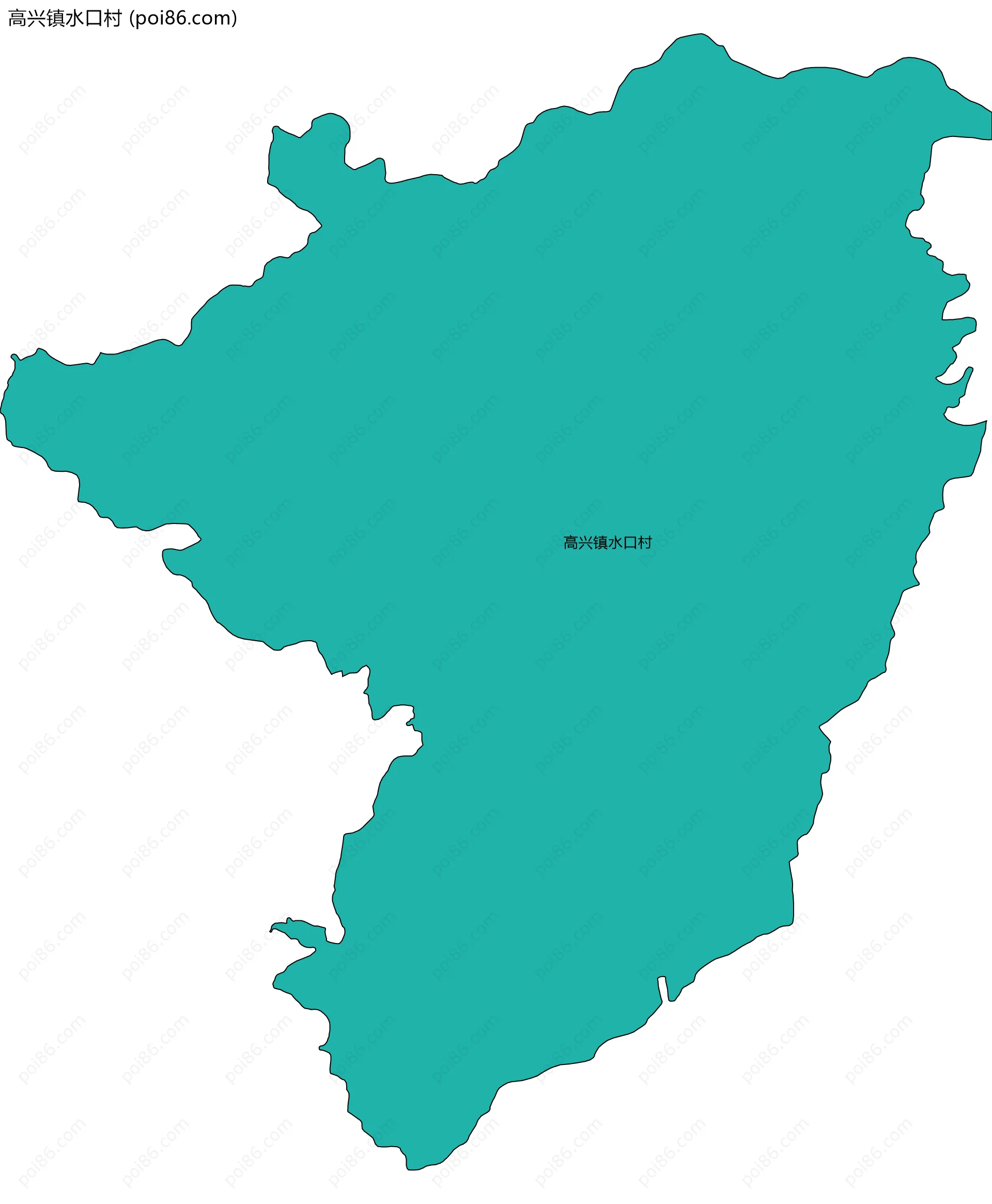 高兴镇水口村边界地图