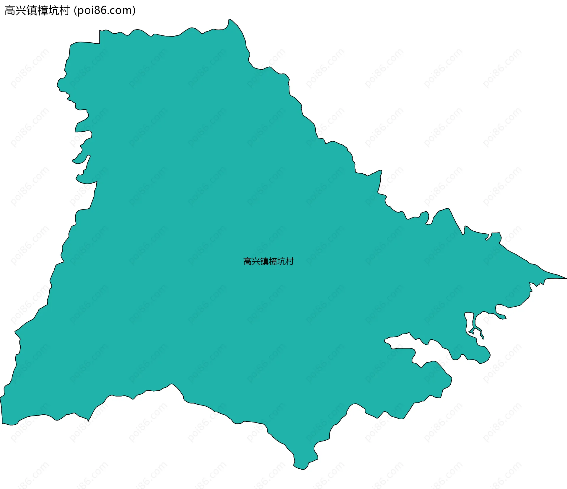 高兴镇樟坑村边界地图