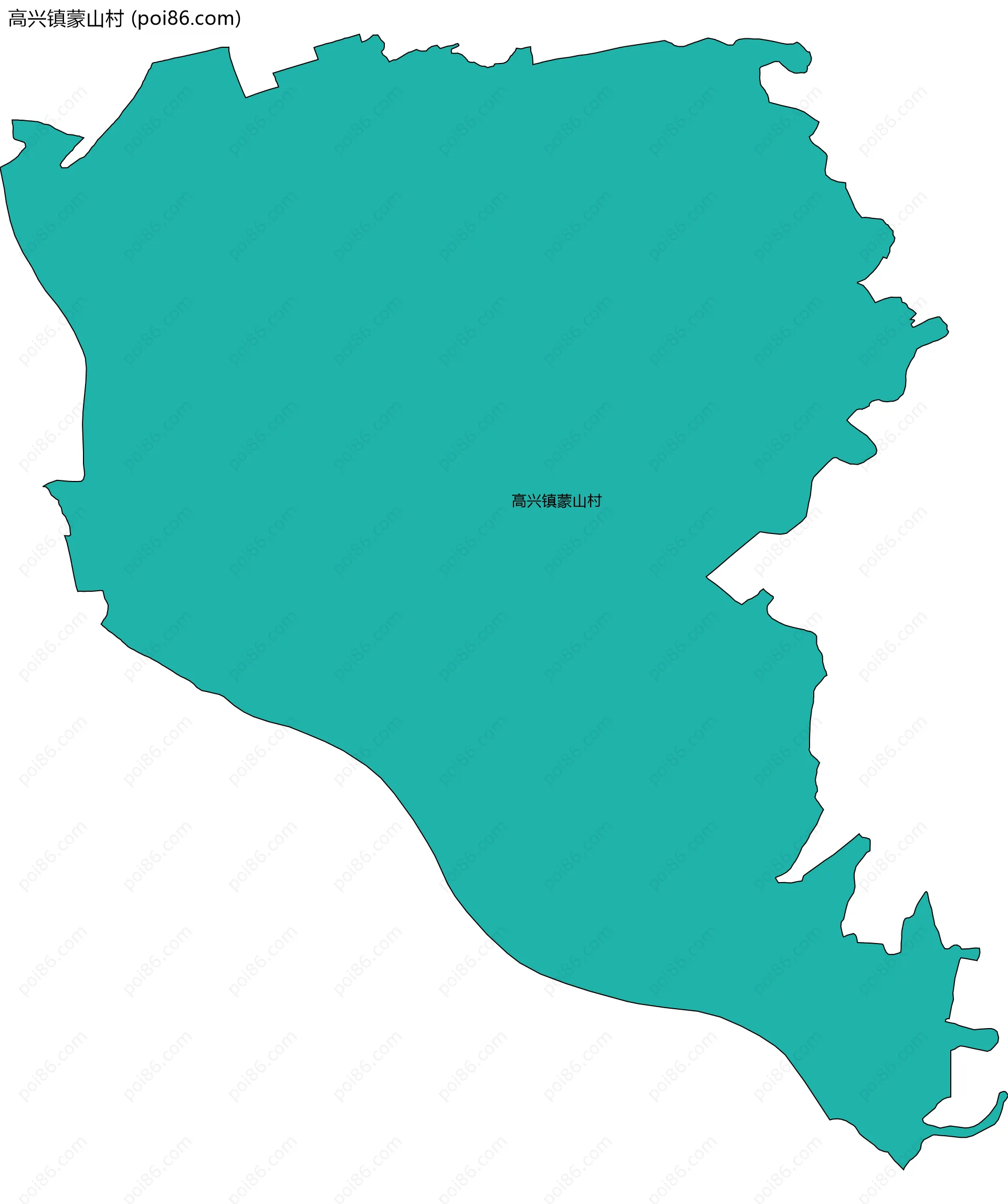 高兴镇蒙山村边界地图