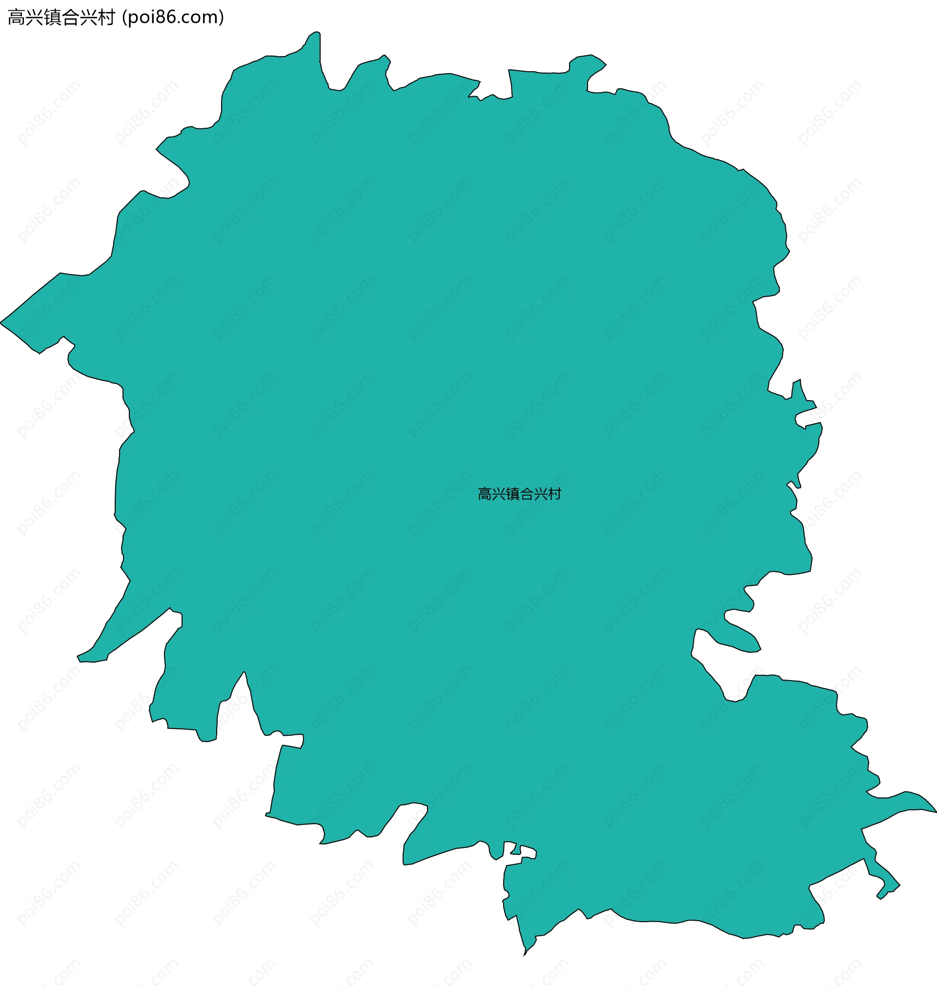 高兴镇合兴村边界地图