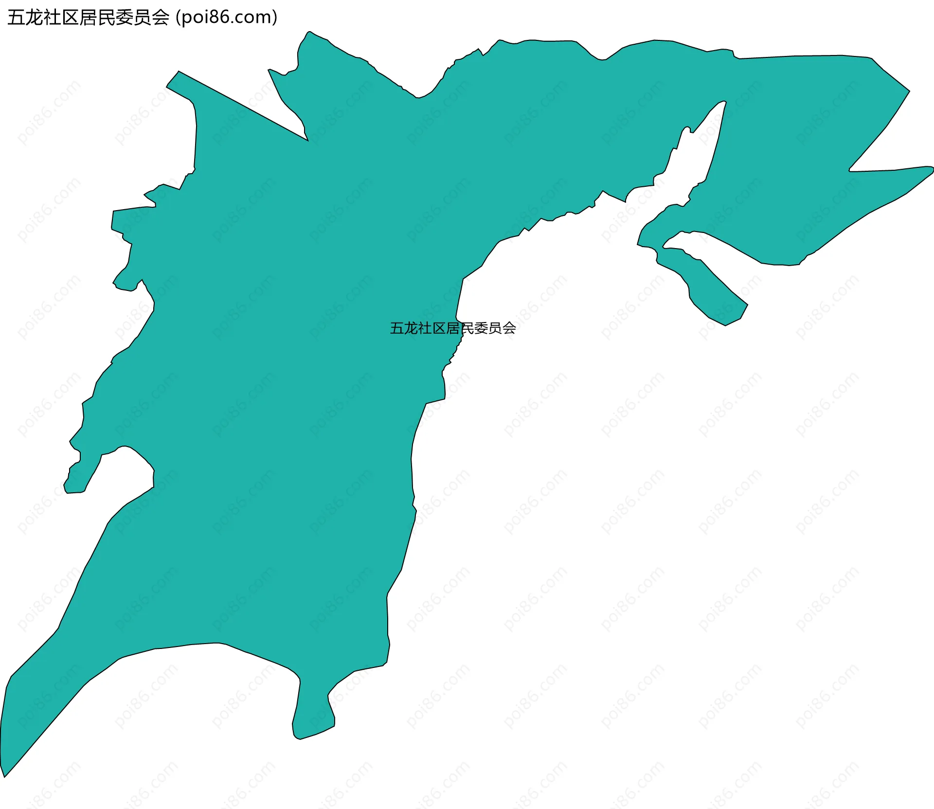 五龙社区居民委员会边界地图