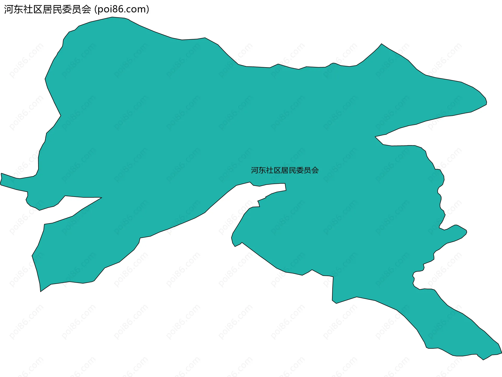 河东社区居民委员会边界地图
