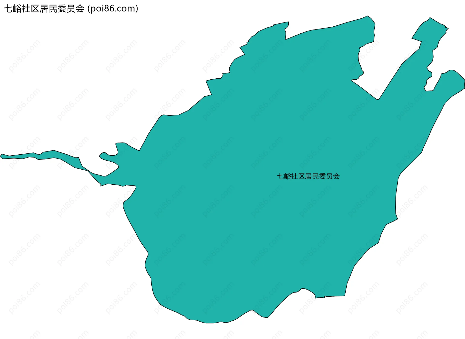 七峪社区居民委员会边界地图
