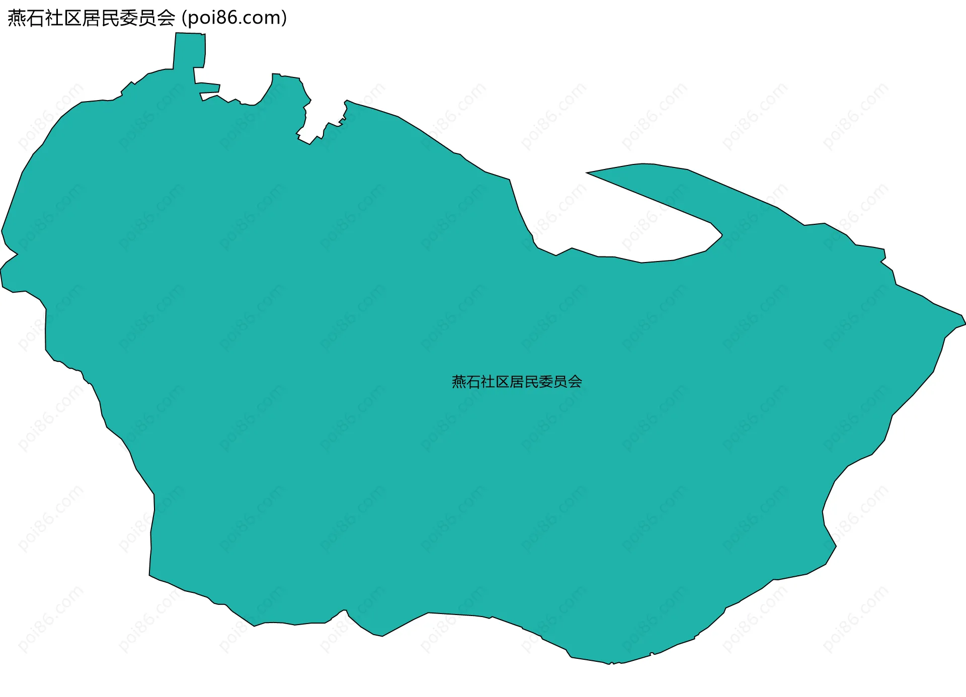 燕石社区居民委员会边界地图