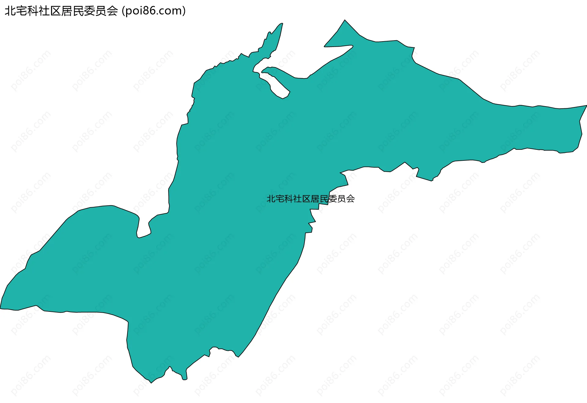 北宅科社区居民委员会边界地图