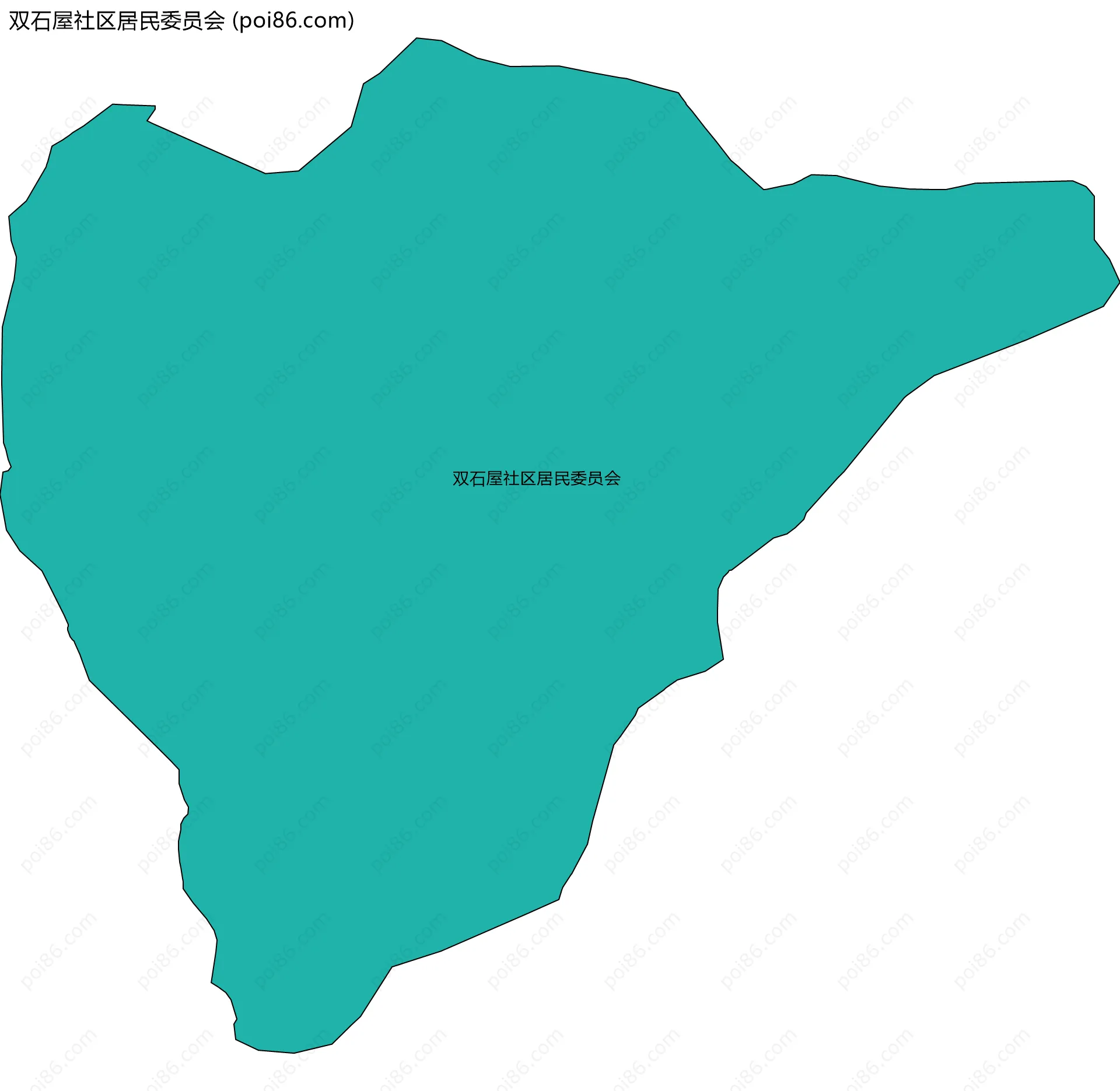 双石屋社区居民委员会边界地图