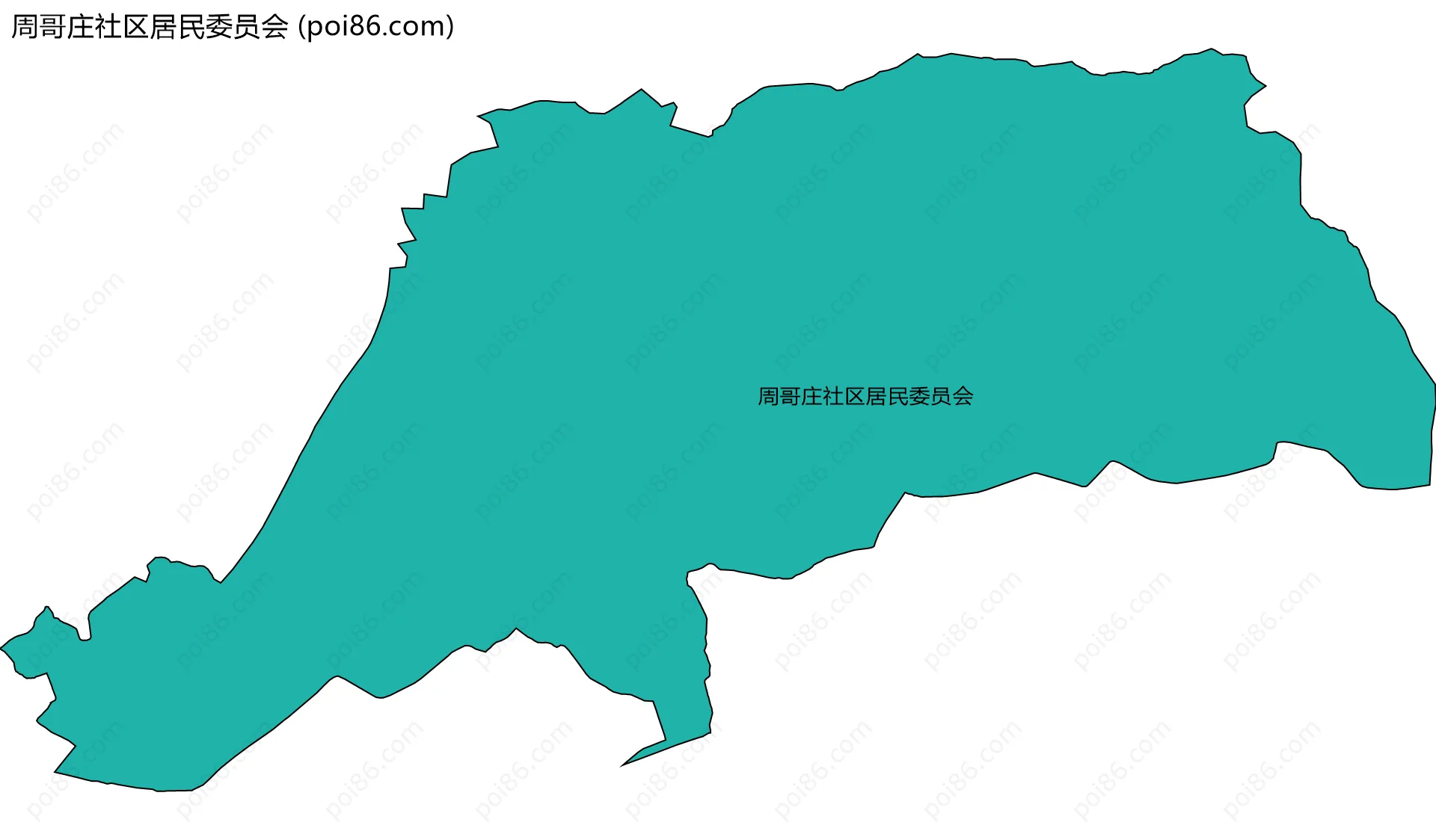 周哥庄社区居民委员会边界地图