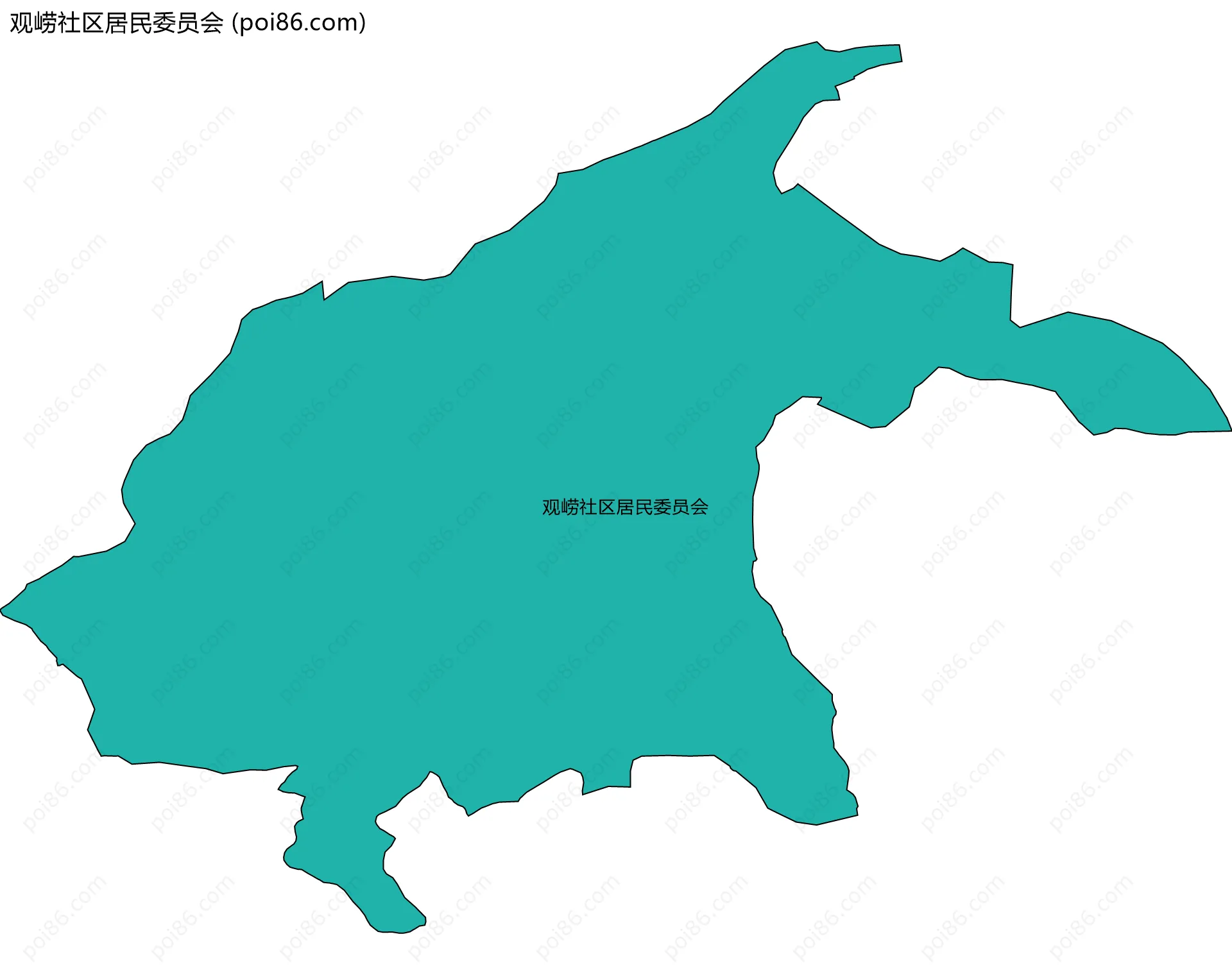 观崂社区居民委员会边界地图